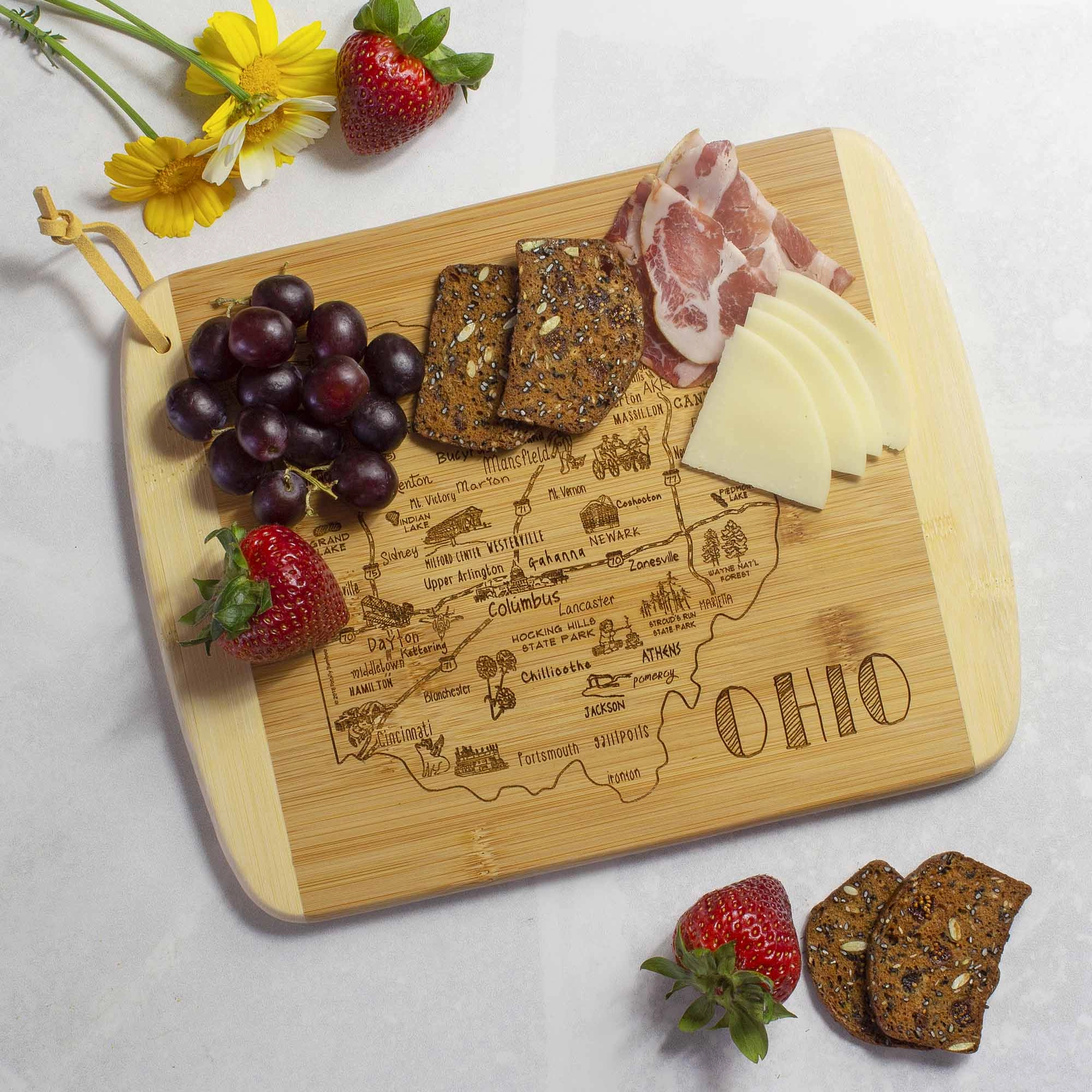 A Slice of Life Ohio Cutting Board, 11" x 8-3/4"