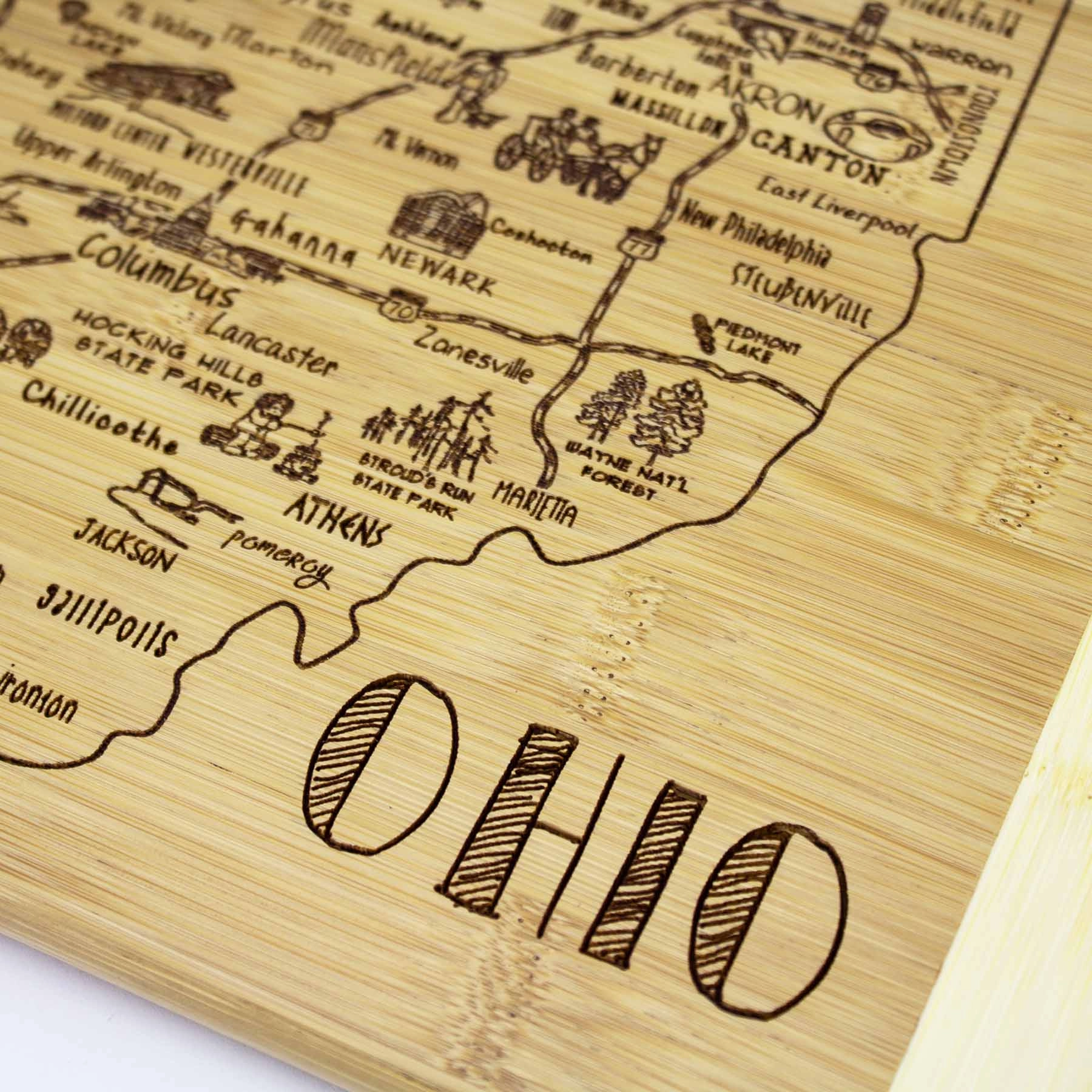 A Slice of Life Ohio Cutting Board, 11" x 8-3/4"