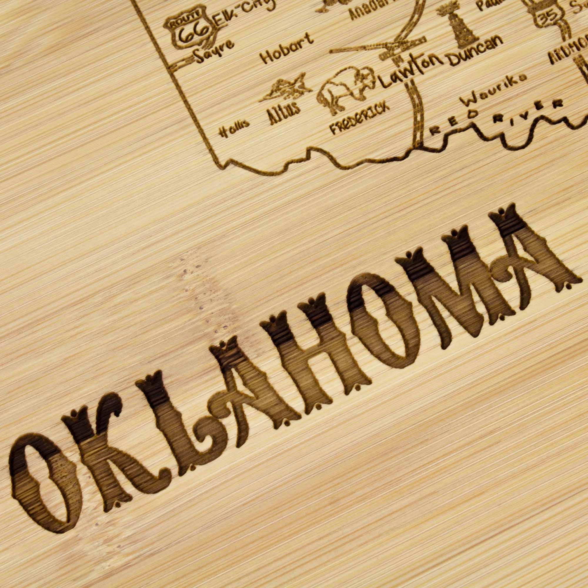 A Slice of Life Oklahoma Cutting Board, 11" x 8-3/4"