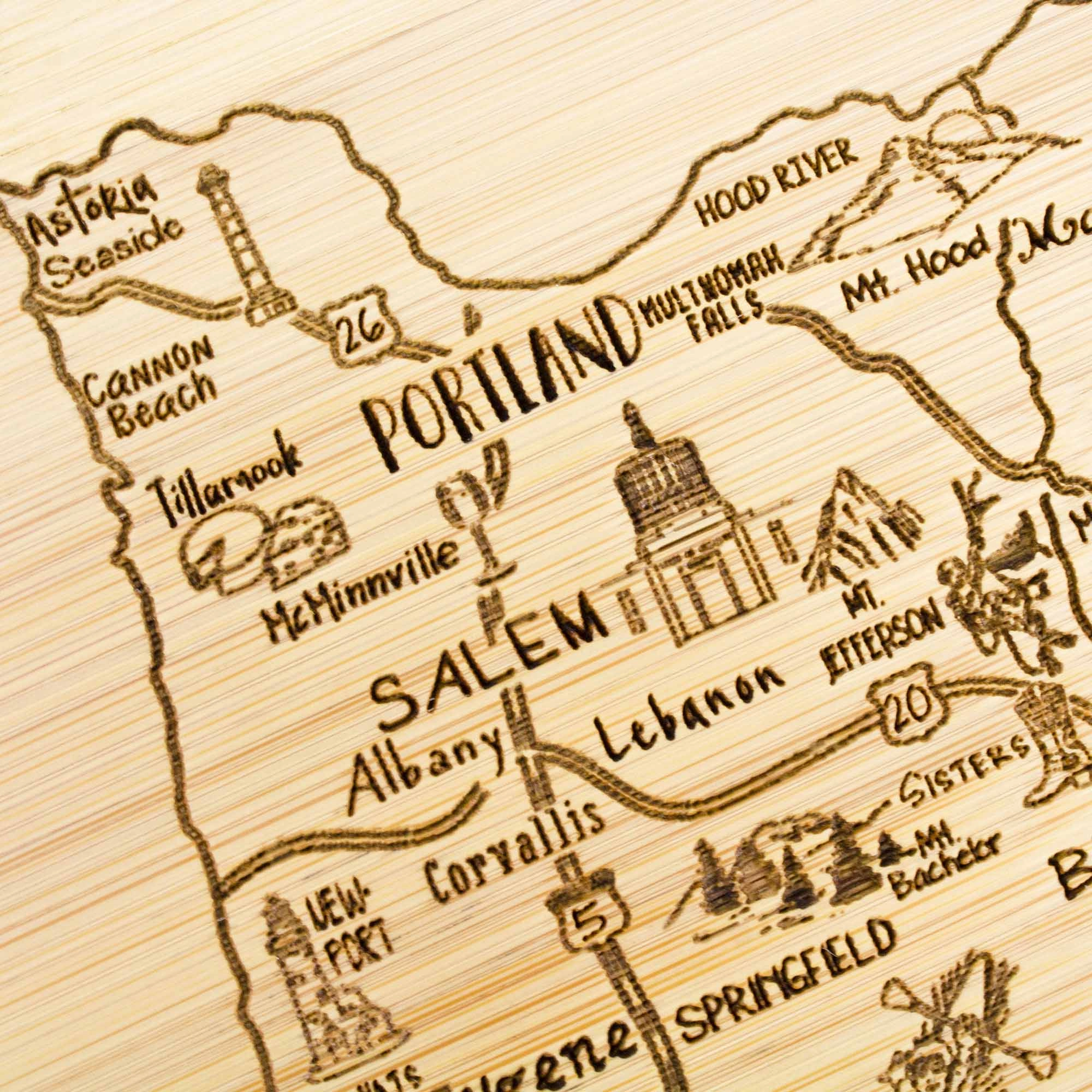 A Slice of Life Oregon Cutting Board, 11" x 8-3/4"