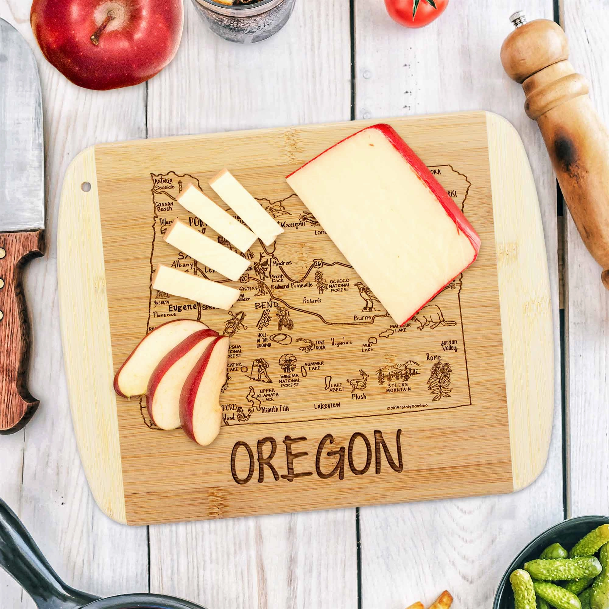 A Slice of Life Oregon Cutting Board, 11" x 8-3/4"