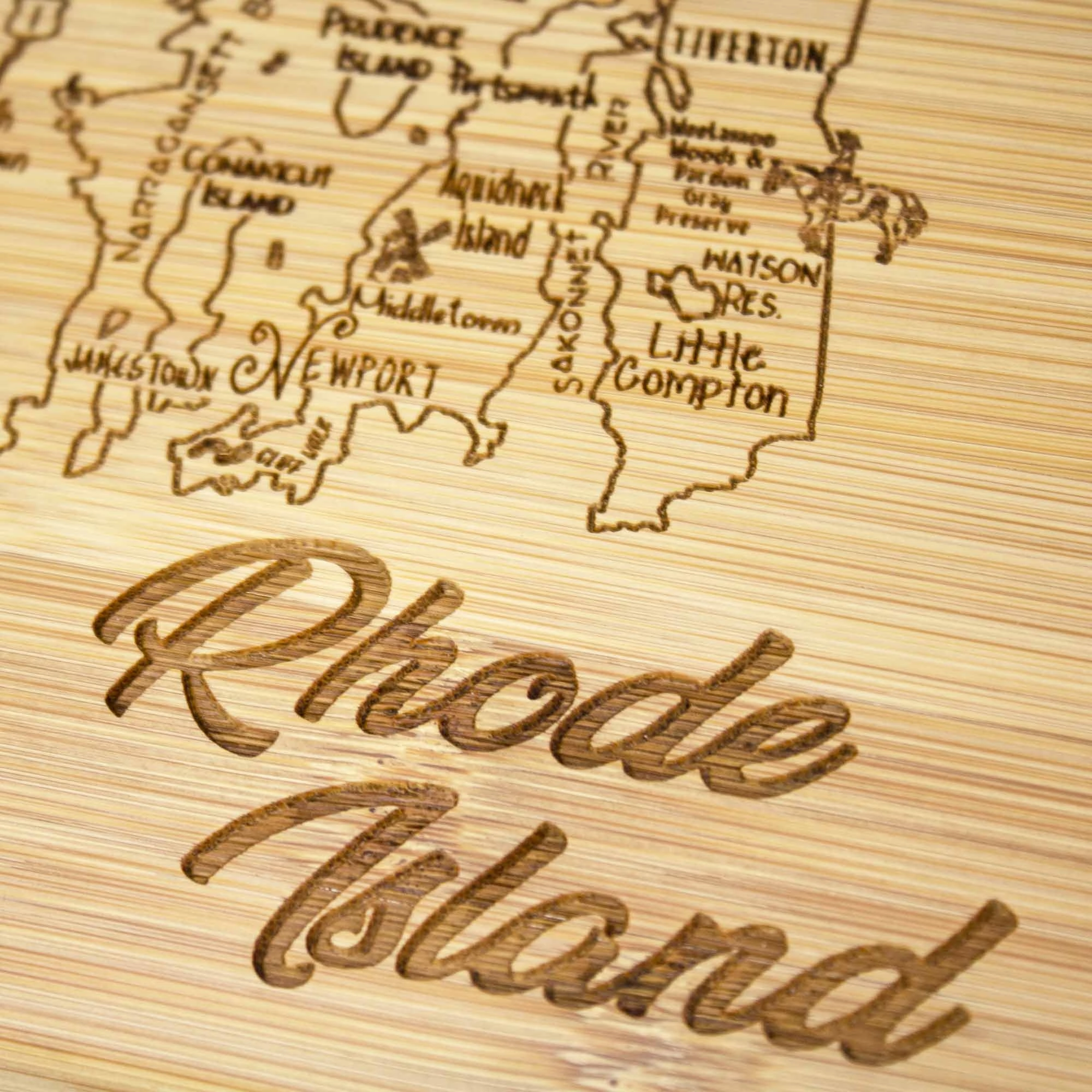 A Slice of Life Rhode Island Cutting Board, 11" x 8-3/4"