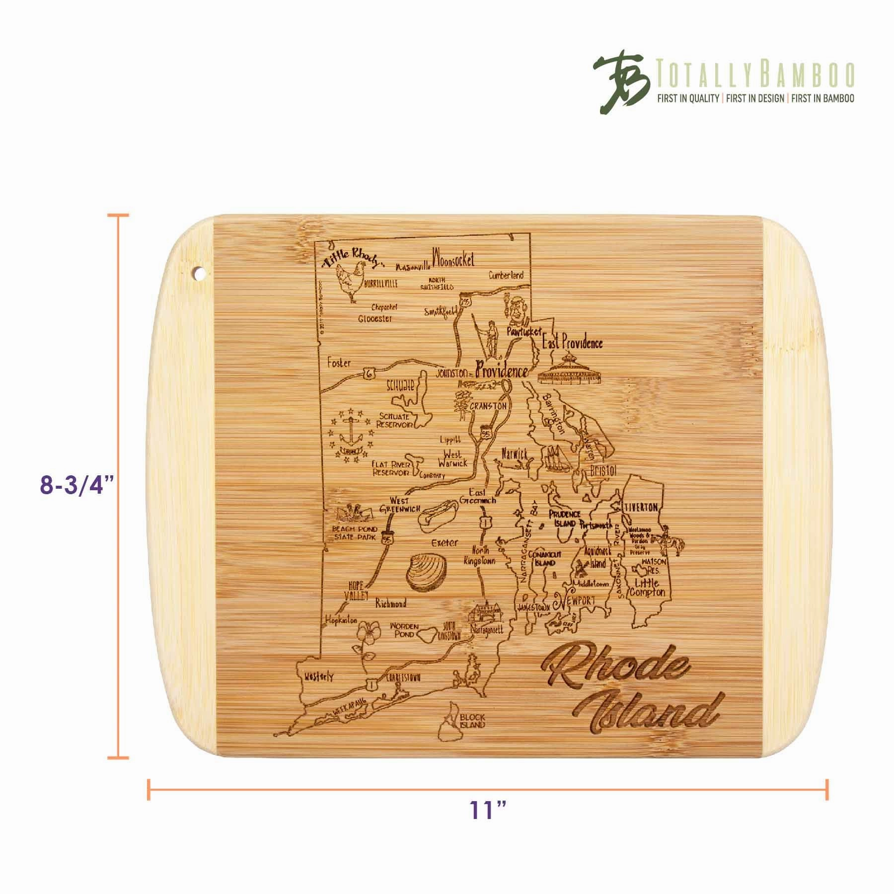 A Slice of Life Rhode Island Cutting Board, 11" x 8-3/4"