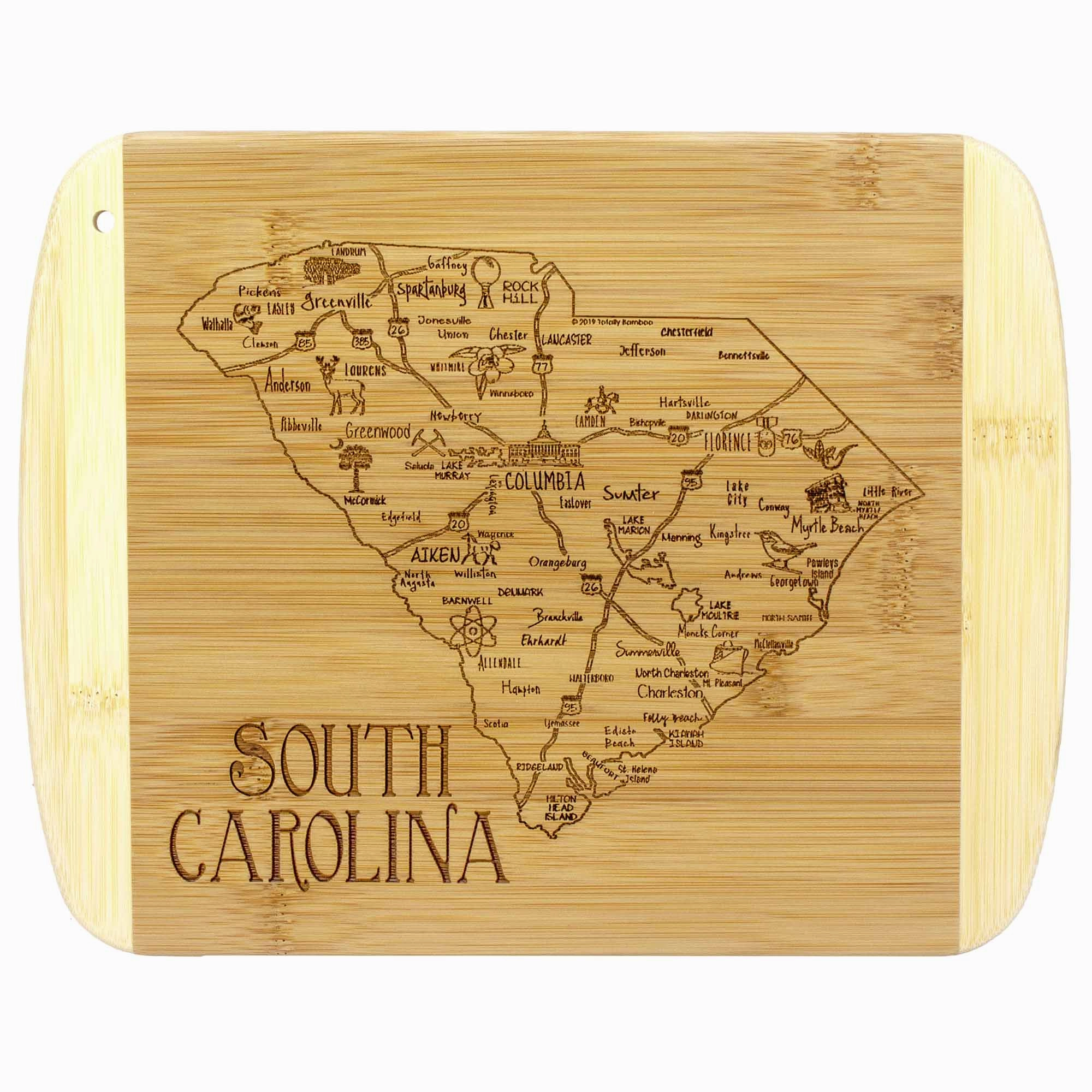 A Slice of Life South Carolina Cutting Board, 11" x 8-3/4" cutting board,chopping board,kitchen tools