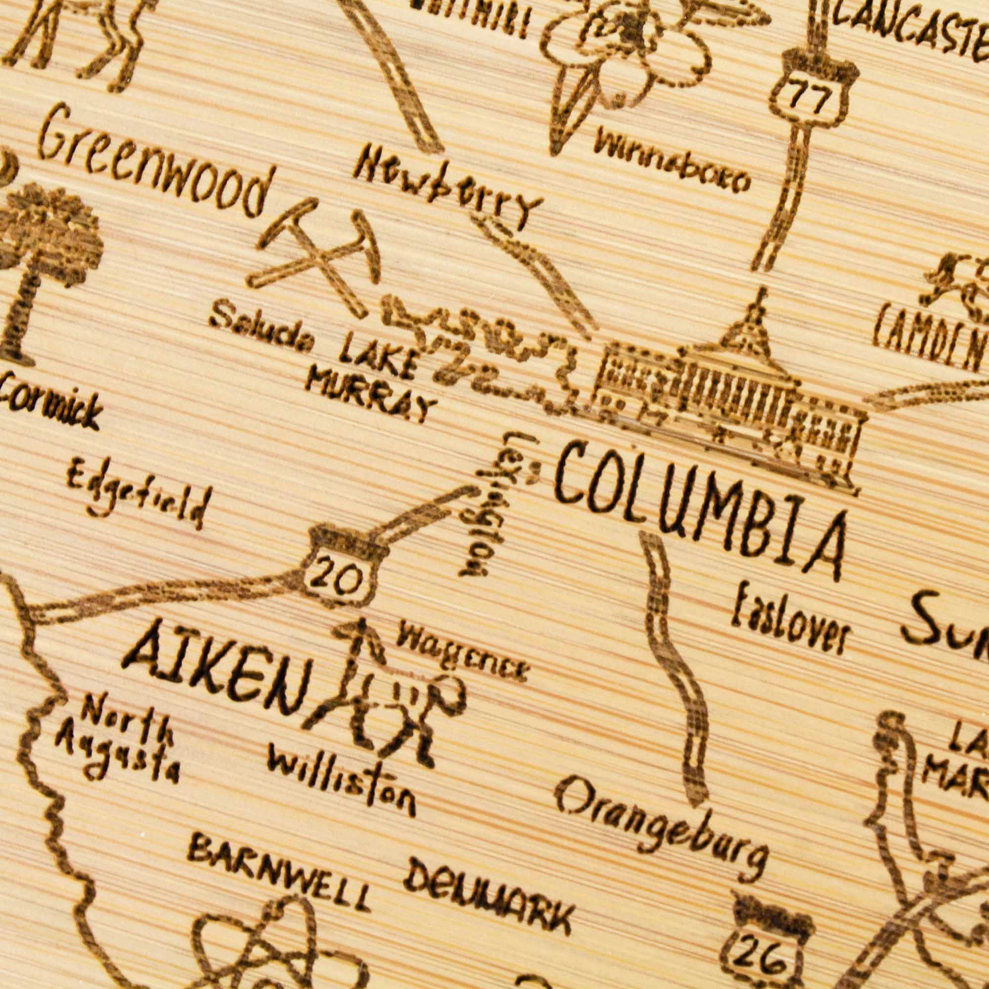 A Slice of Life South Carolina Cutting Board, 11" x 8-3/4"