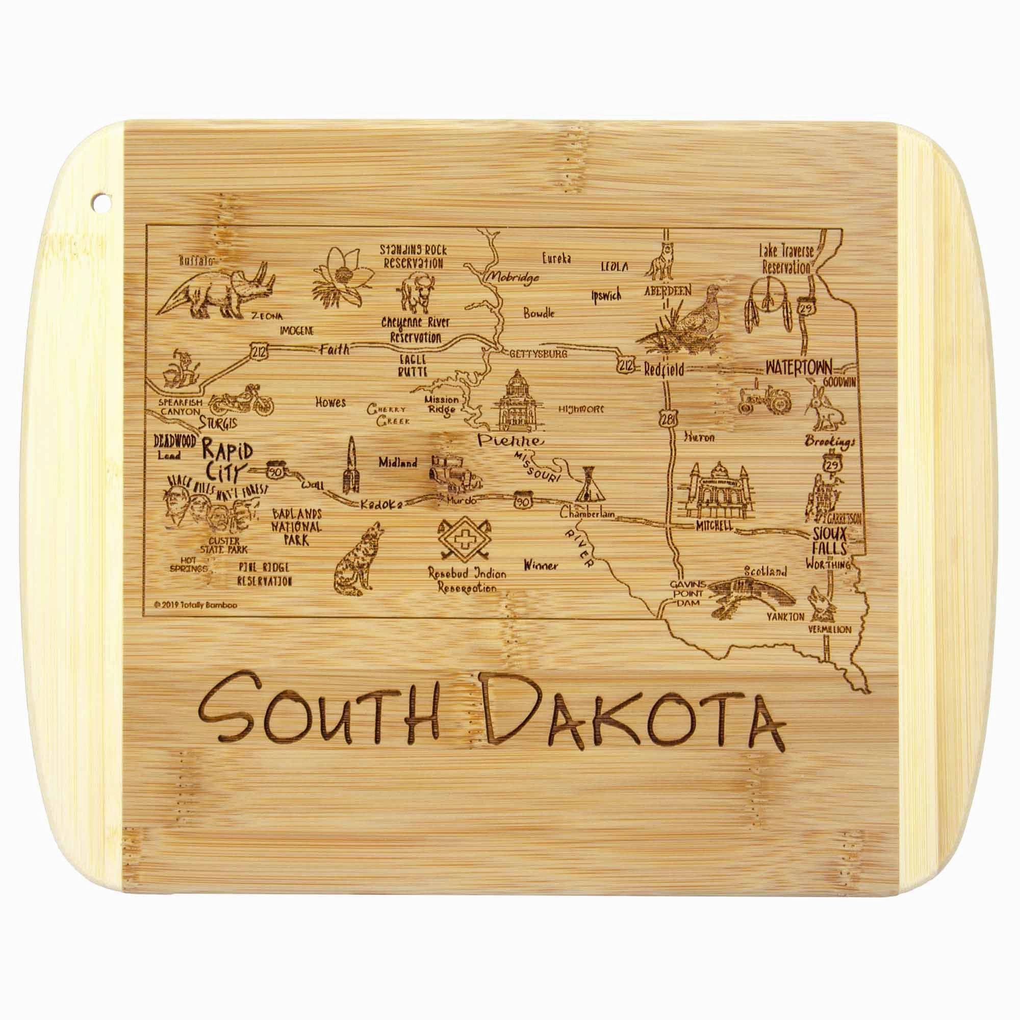 A Slice of Life South Dakota Cutting Board, 11" x 8-3/4" cutting board,chopping board,kitchen tools