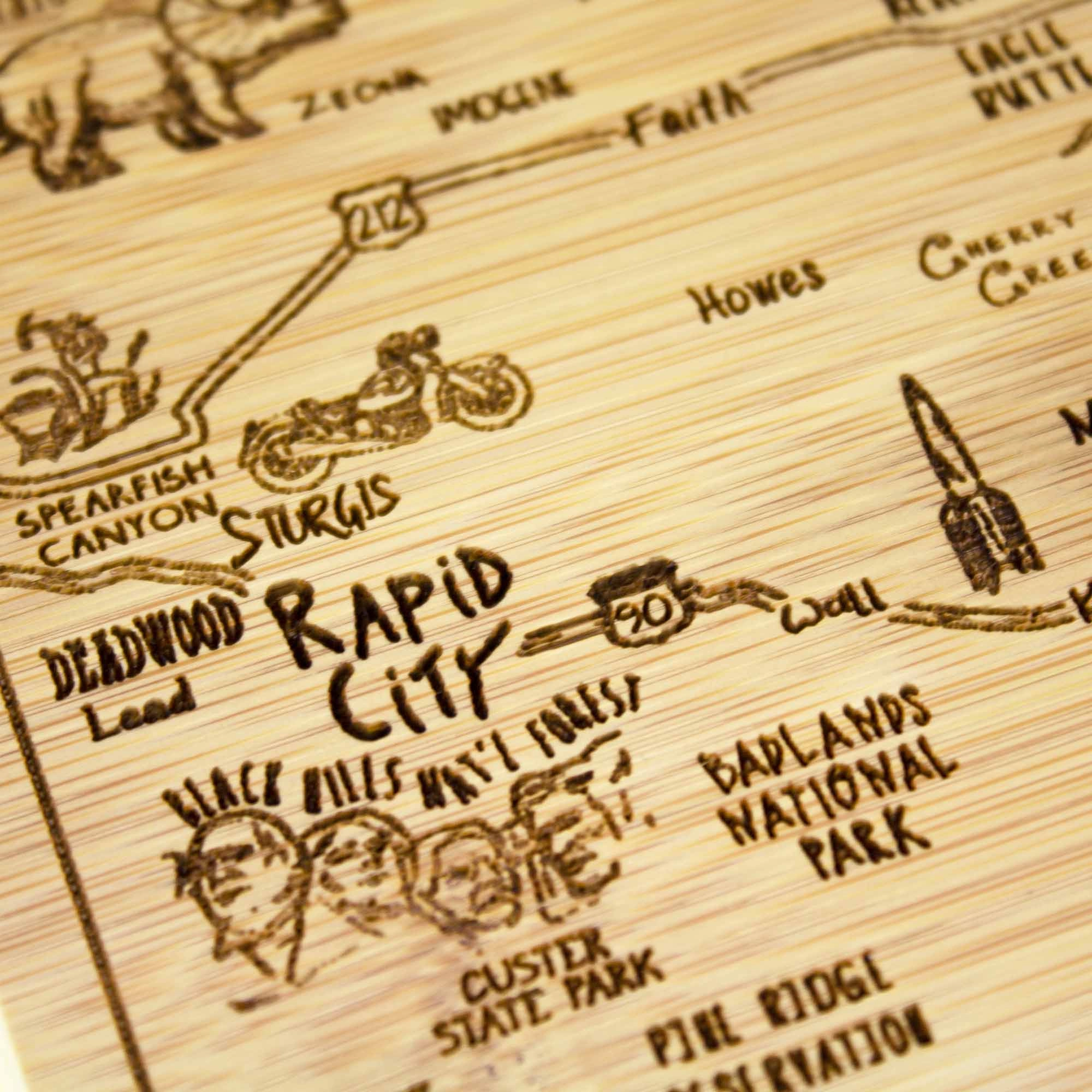 A Slice of Life South Dakota Cutting Board, 11" x 8-3/4"
