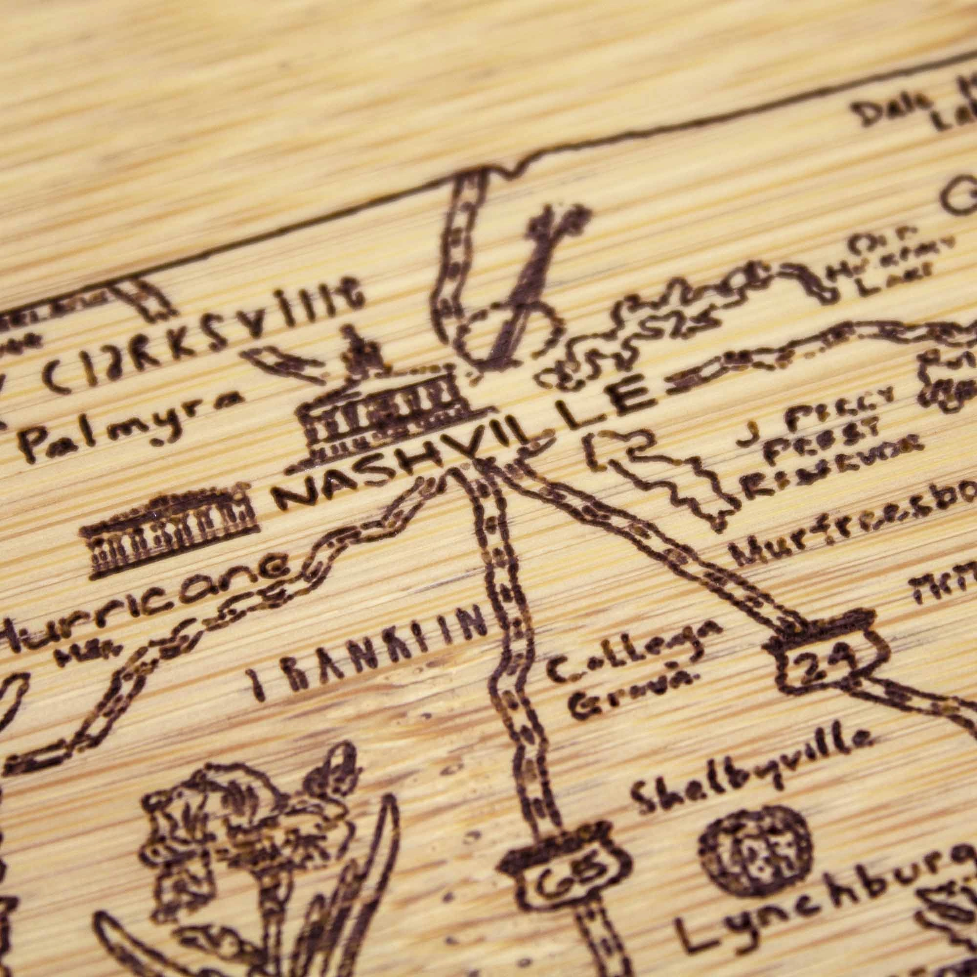 A Slice of Life Tennessee Cutting Board, 11" x 8-3/4"