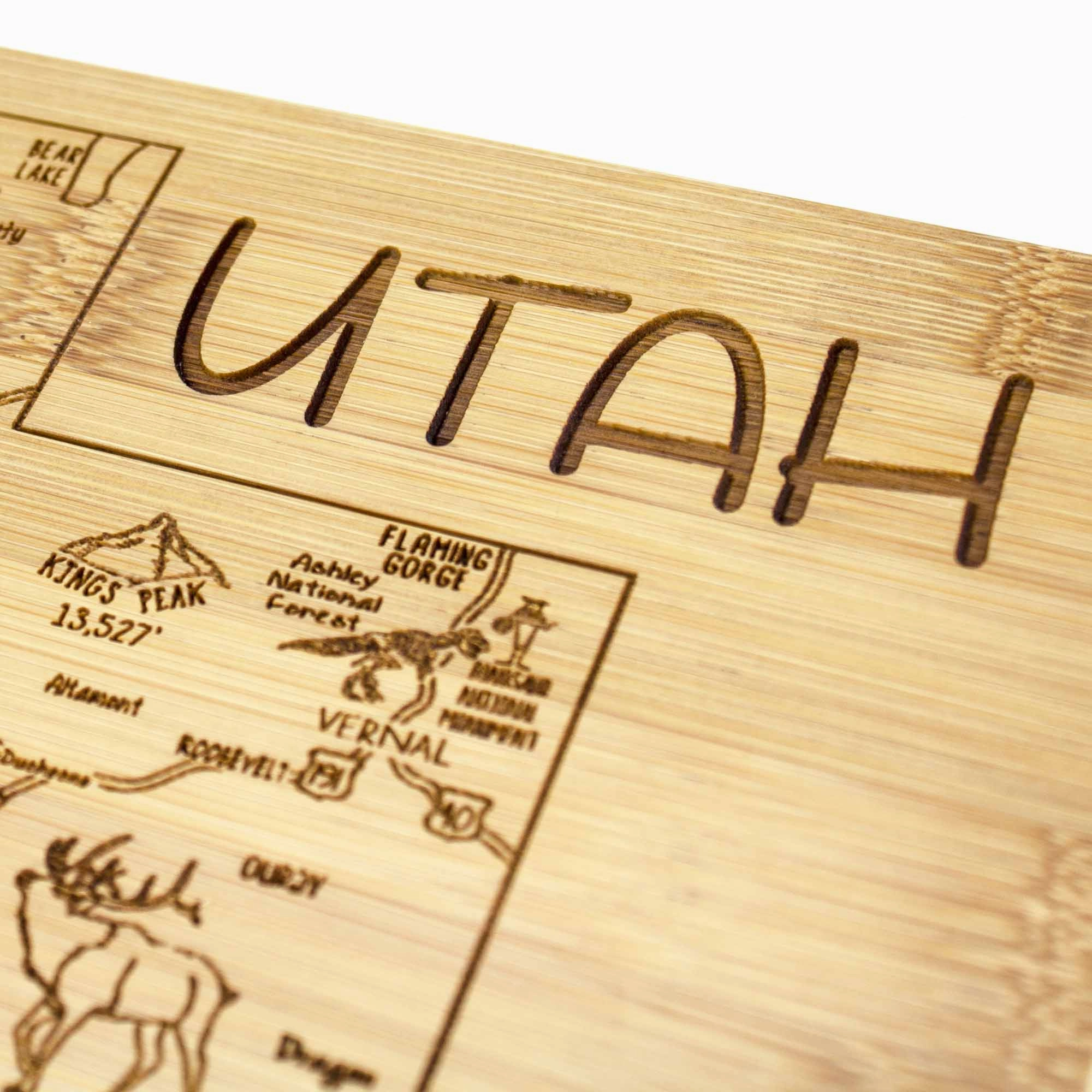 A Slice of Life Utah Cutting Board, 11" x 8-3/4"