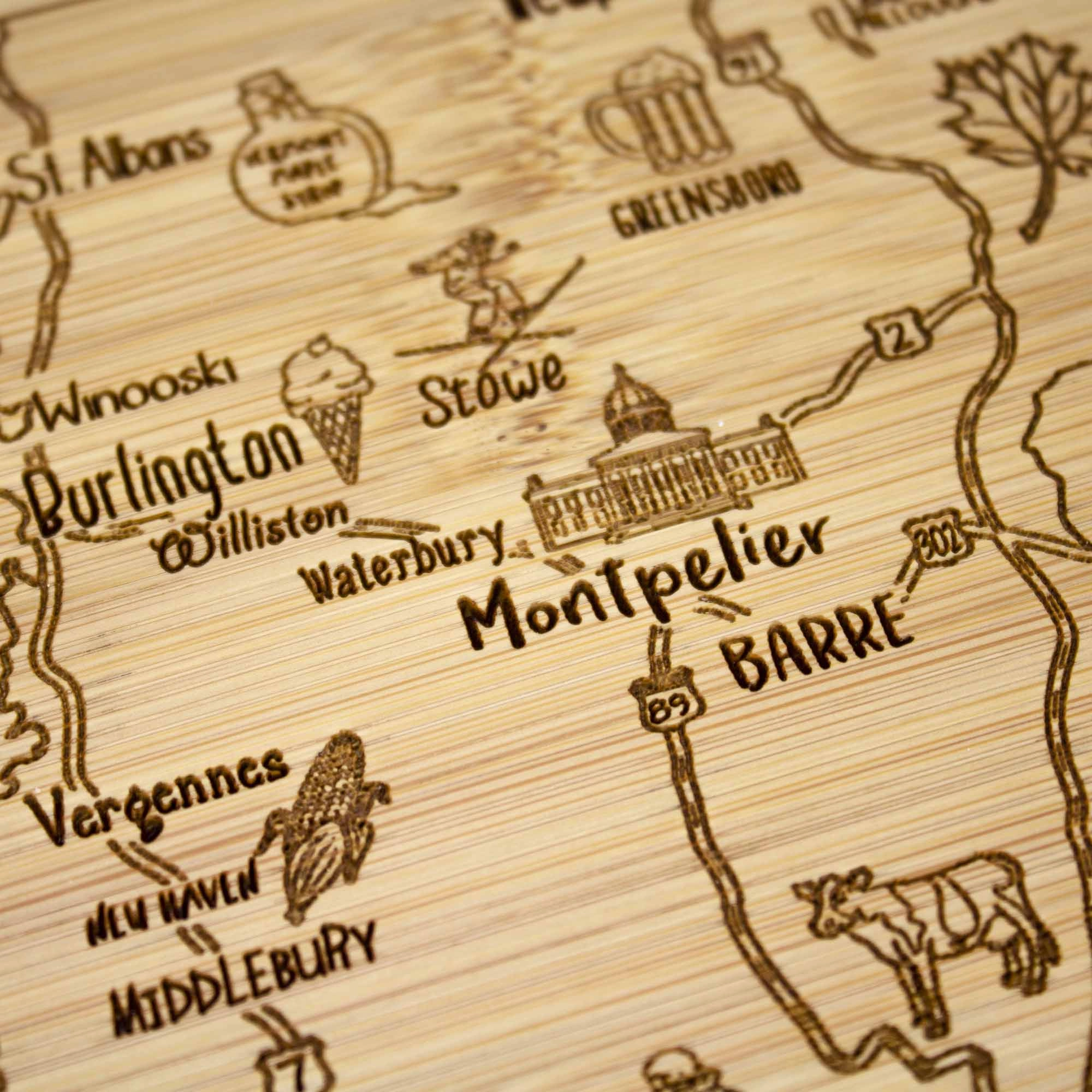 A Slice of Life Vermont Cutting Board, 11" x 8-3/4"