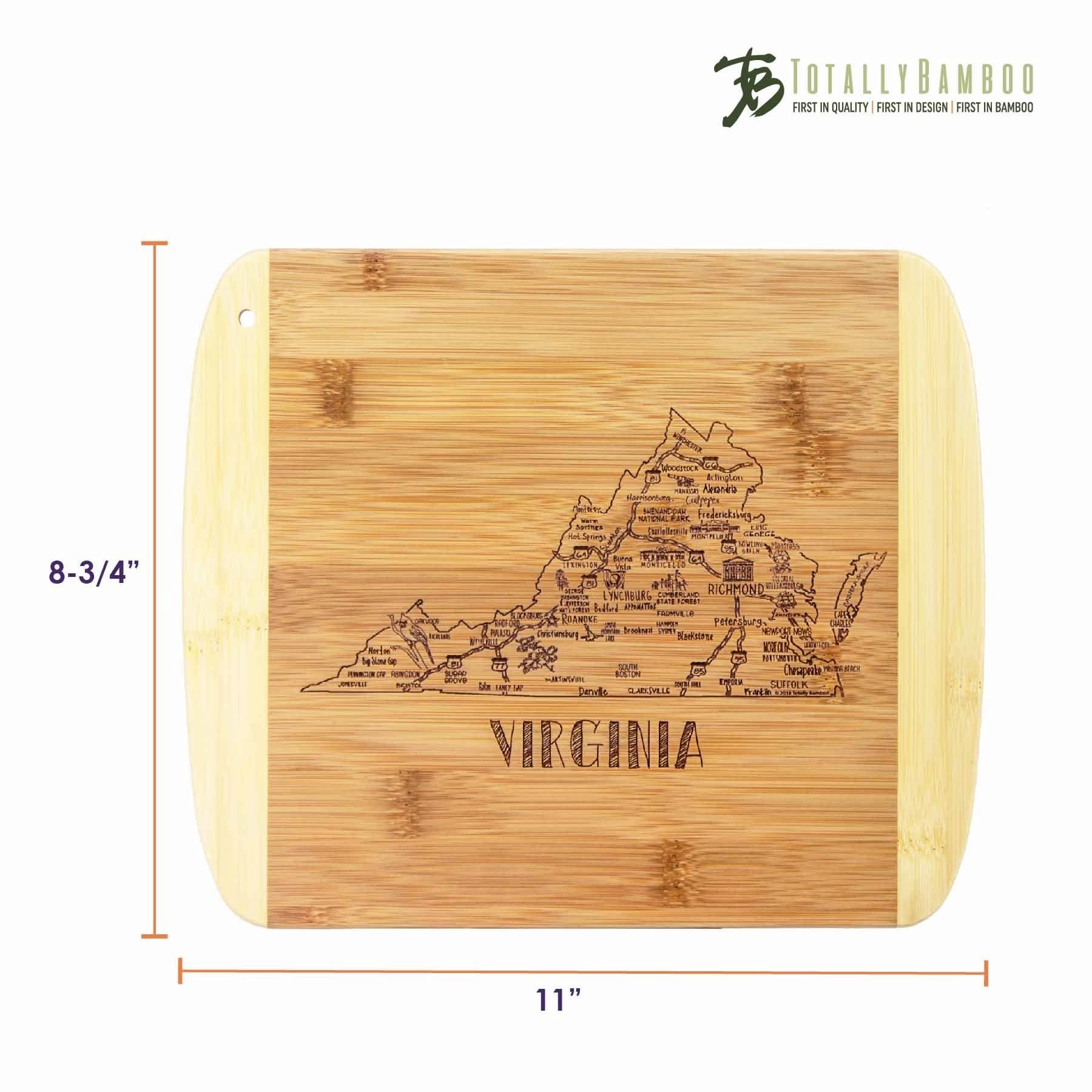 A Slice of Life Virginia Cutting Board, 11" x 8-3/4"