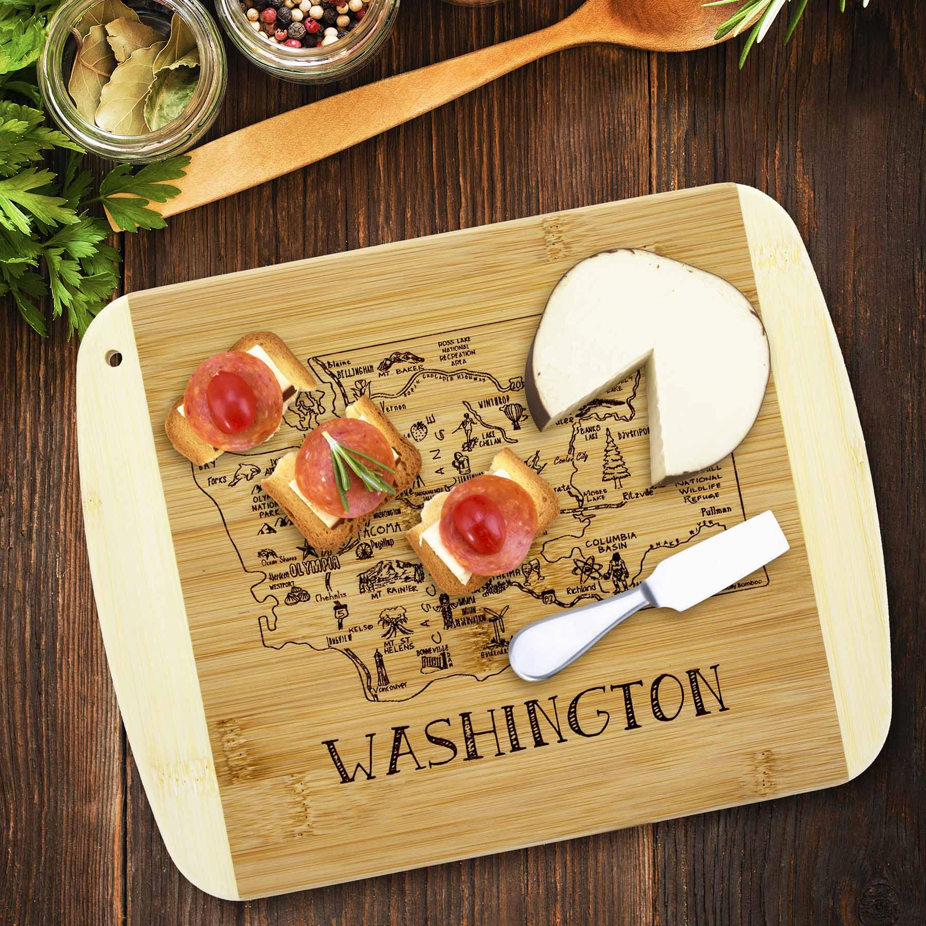 A Slice of Life Washington Cutting Board, 11" x 8-3/4"