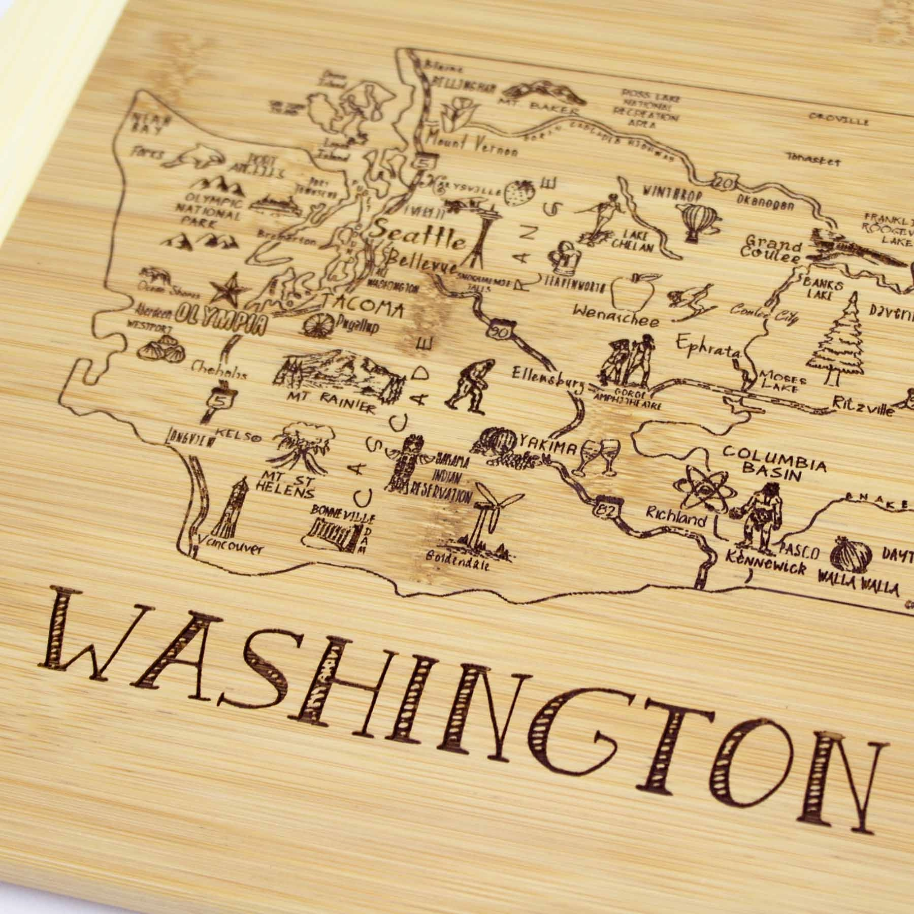 A Slice of Life Washington Cutting Board, 11" x 8-3/4"