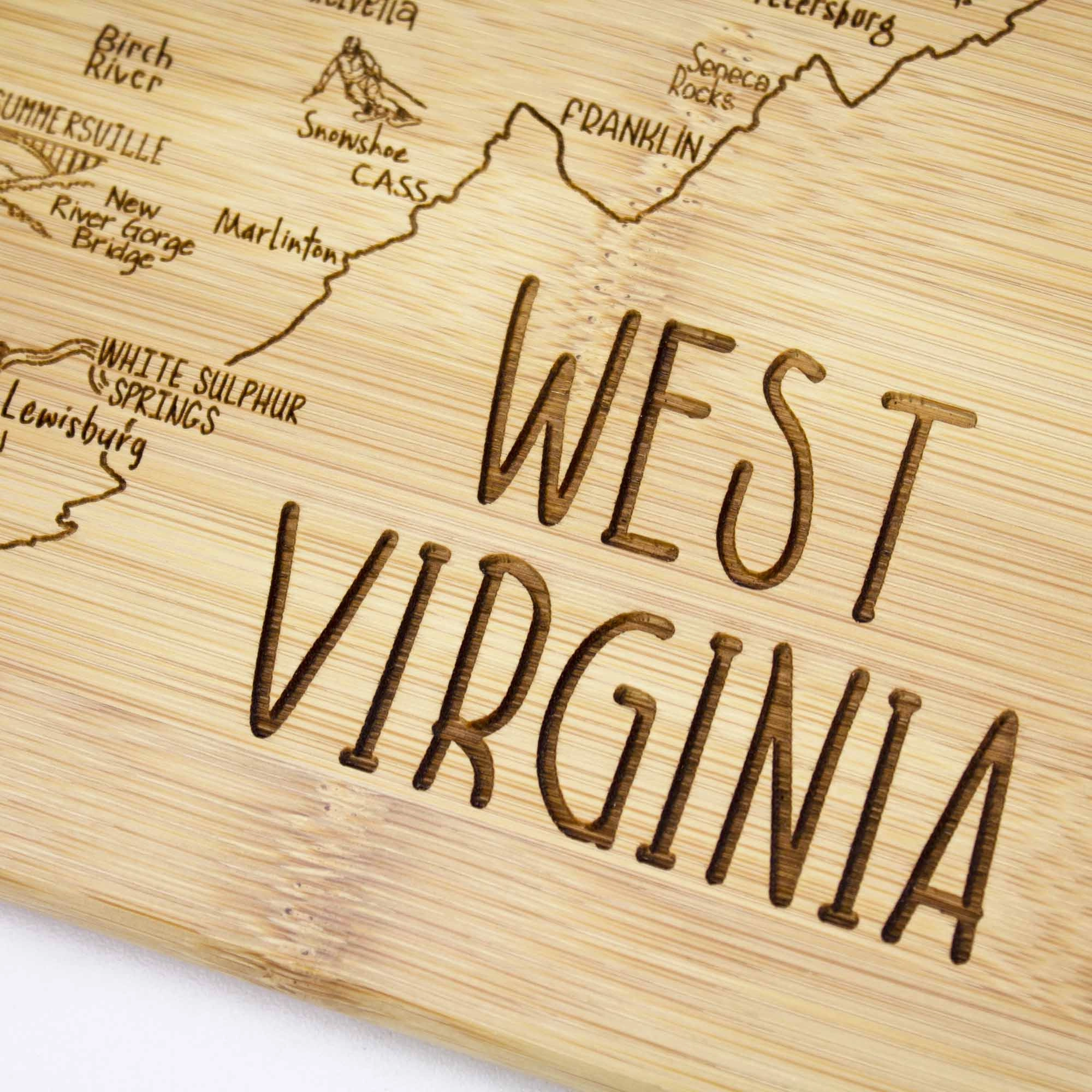 A Slice of Life West Virginia Cutting Board, 11" x 8-3/4"