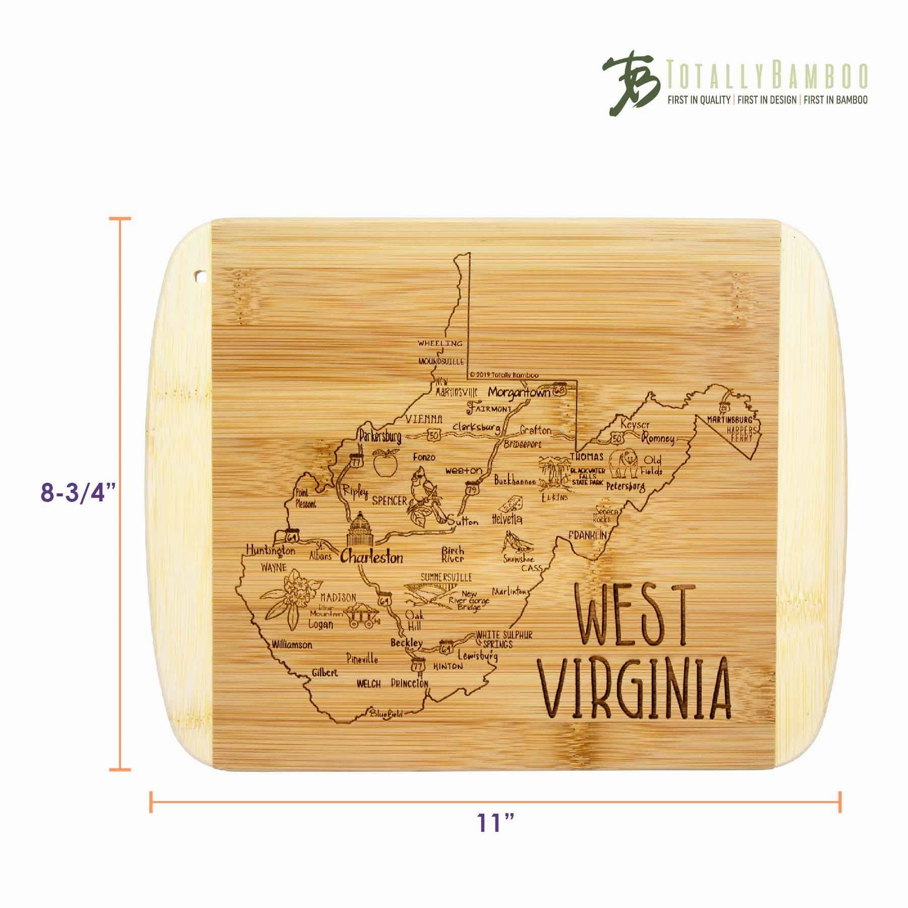 A Slice of Life West Virginia Cutting Board, 11" x 8-3/4"