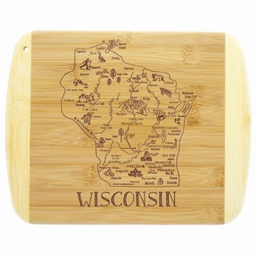 A Slice of Life Wisconsin Cutting Board, 11" x 8-3/4" cutting board,chopping board,kitchen tools