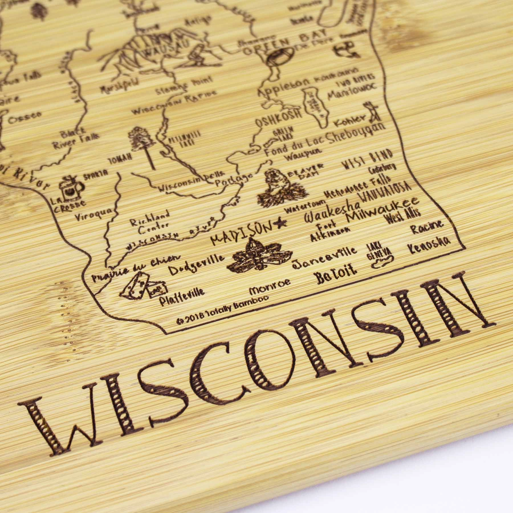 A Slice of Life Wisconsin Cutting Board, 11" x 8-3/4"