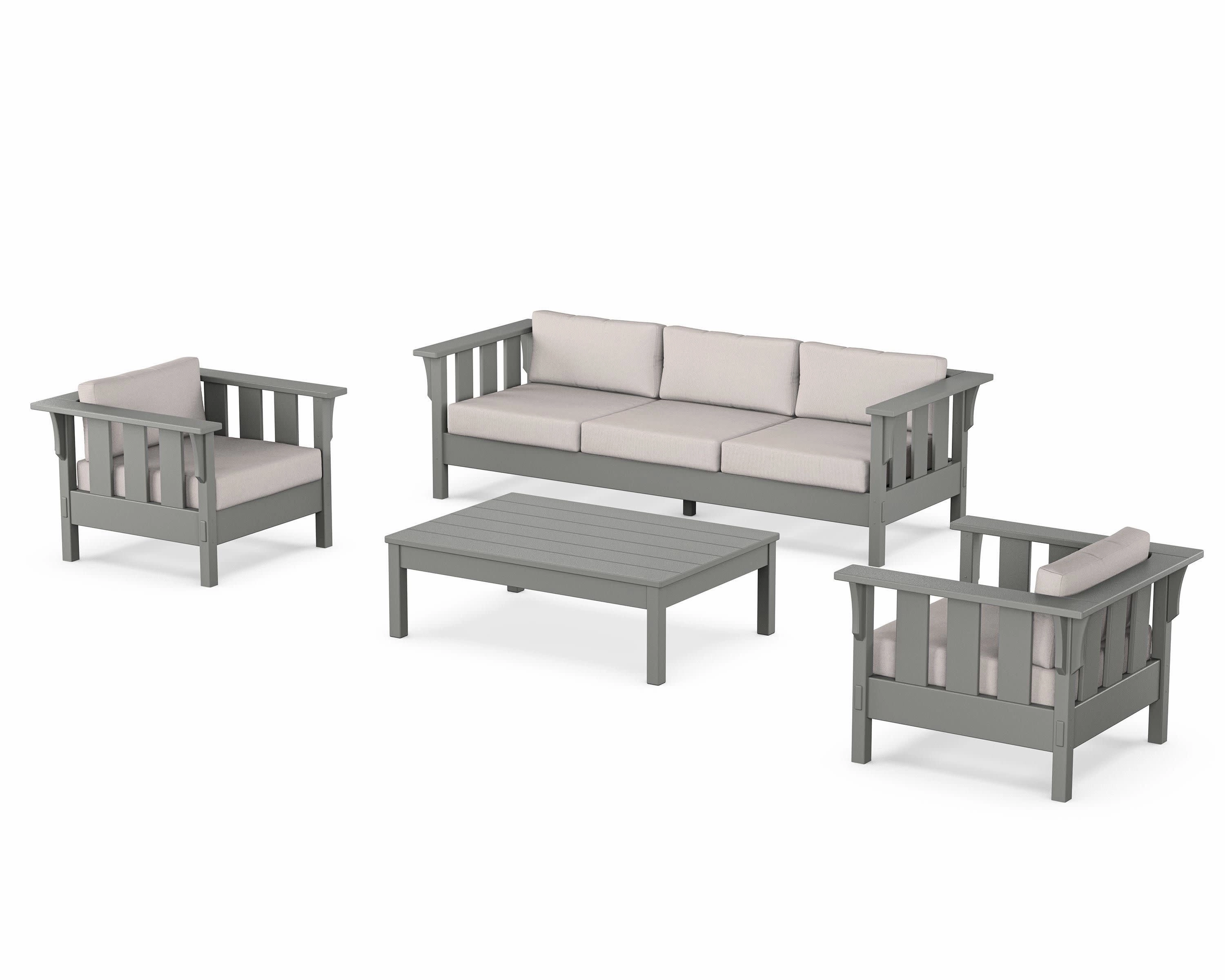 Acadia 4-Piece Deep Seating Set with Sofa chairs,dining chairs,home seating