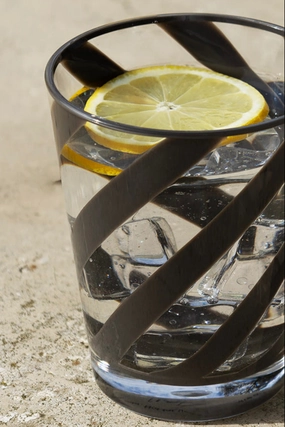 Acrylic Black Spiral Water Tumbler kitchenware,kitchen essentials,cooking tools