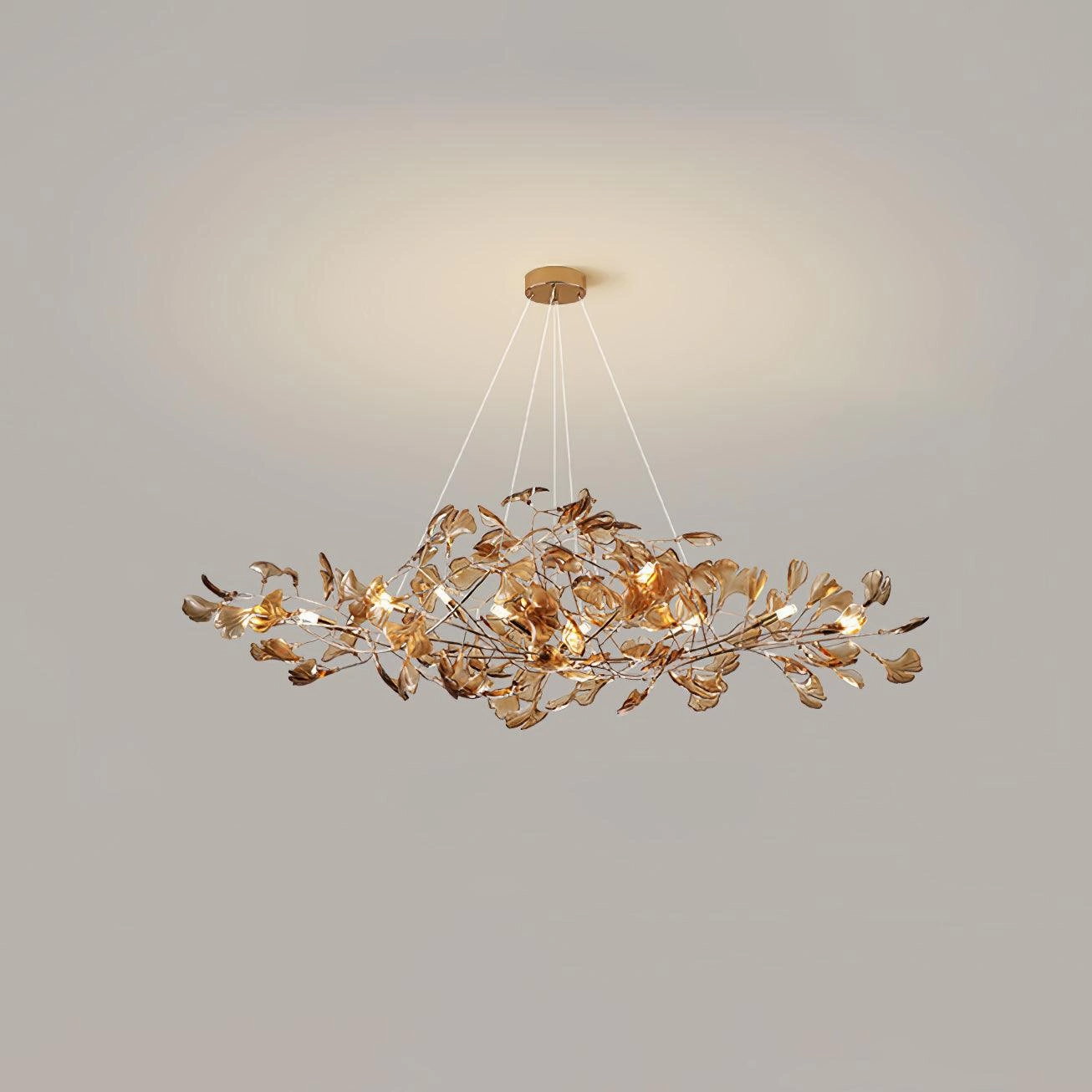 Acrylic Ginkgo Leaf Chandelier