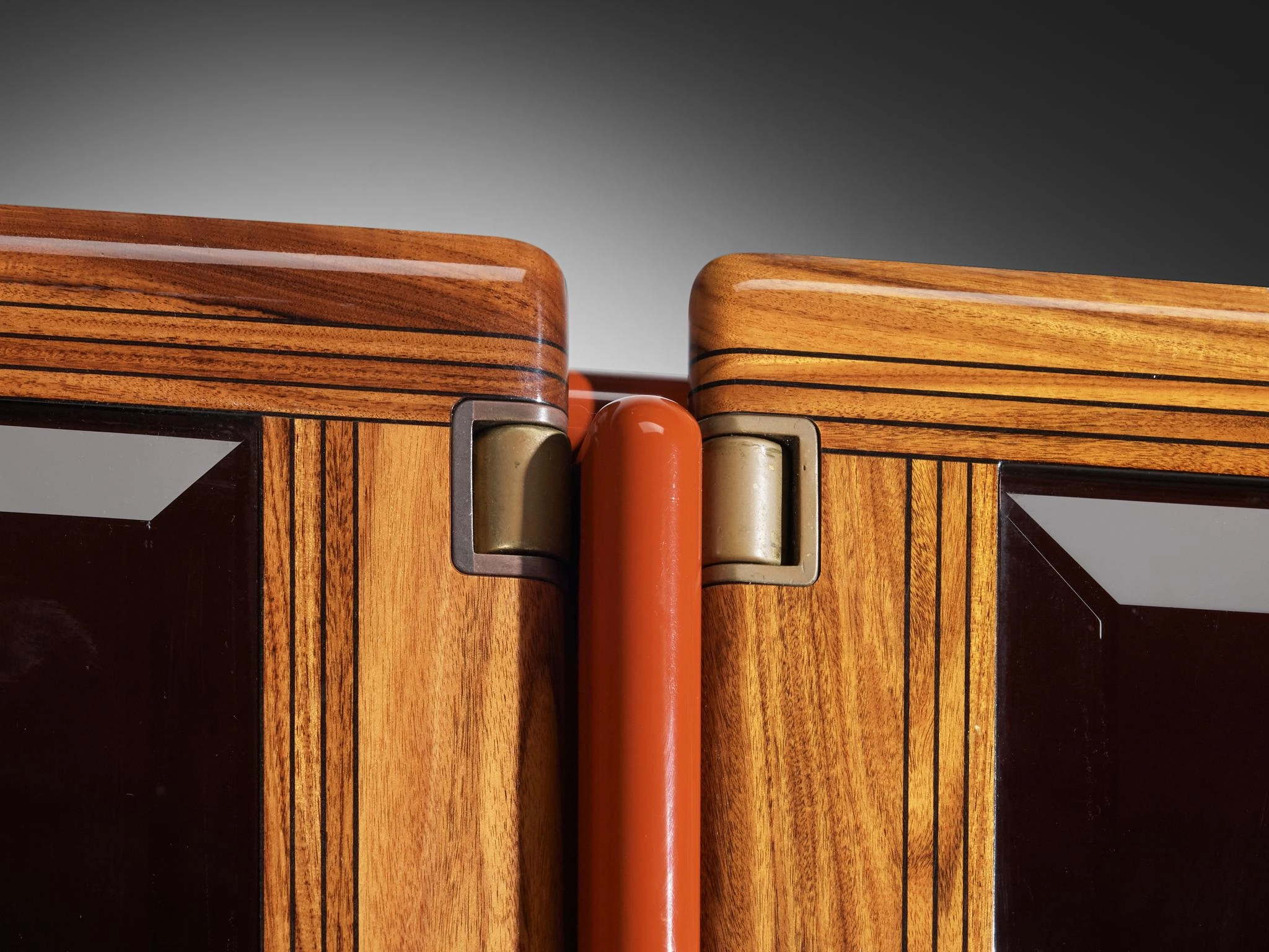 Afra & Tobia Scarpa for Maxalto Large 'Artona' Vitrine or Sideboard in Red