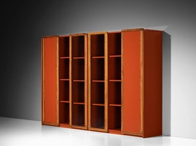 Afra & Tobia Scarpa for Maxalto Large 'Artona' Vitrine or Sideboard in Red storage cabinet,organizer,furniture storage