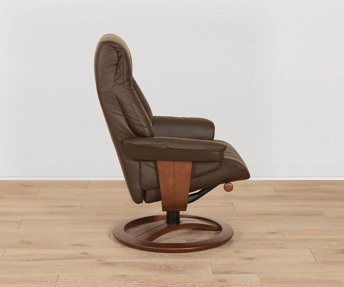 Aksel Leather Recliner & Ottoman