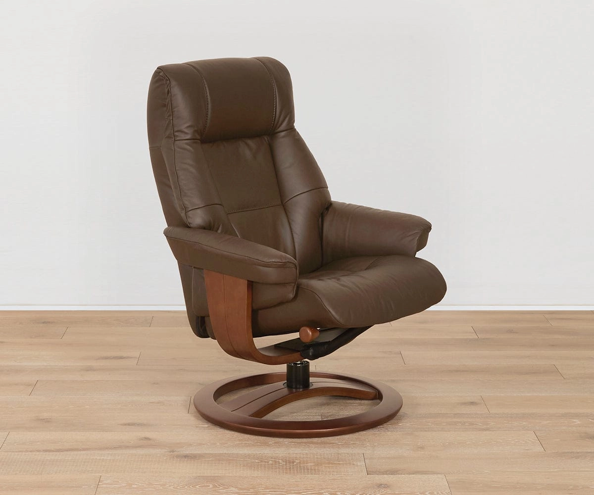 Aksel Leather Recliner & Ottoman