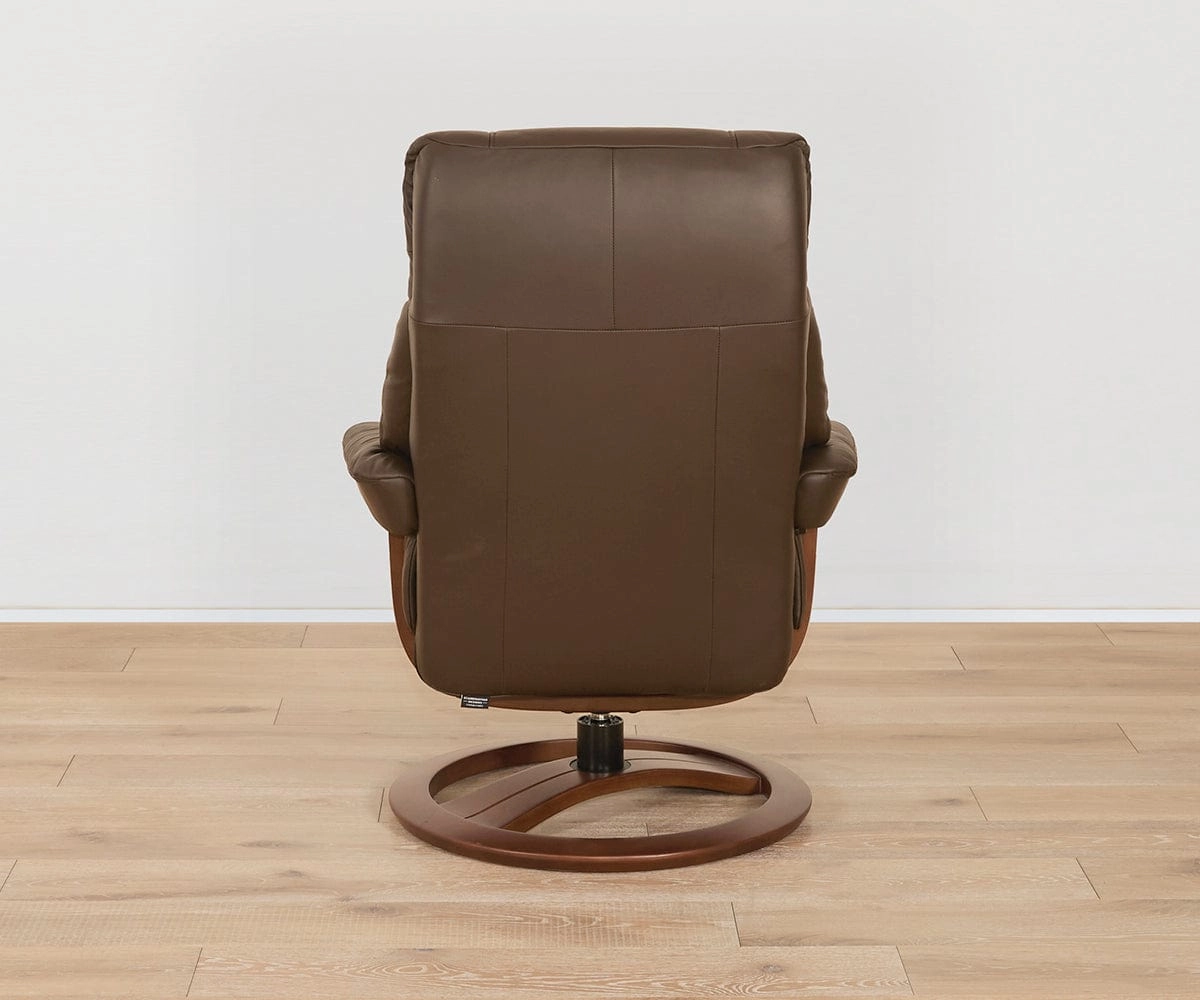 Aksel Leather Recliner & Ottoman