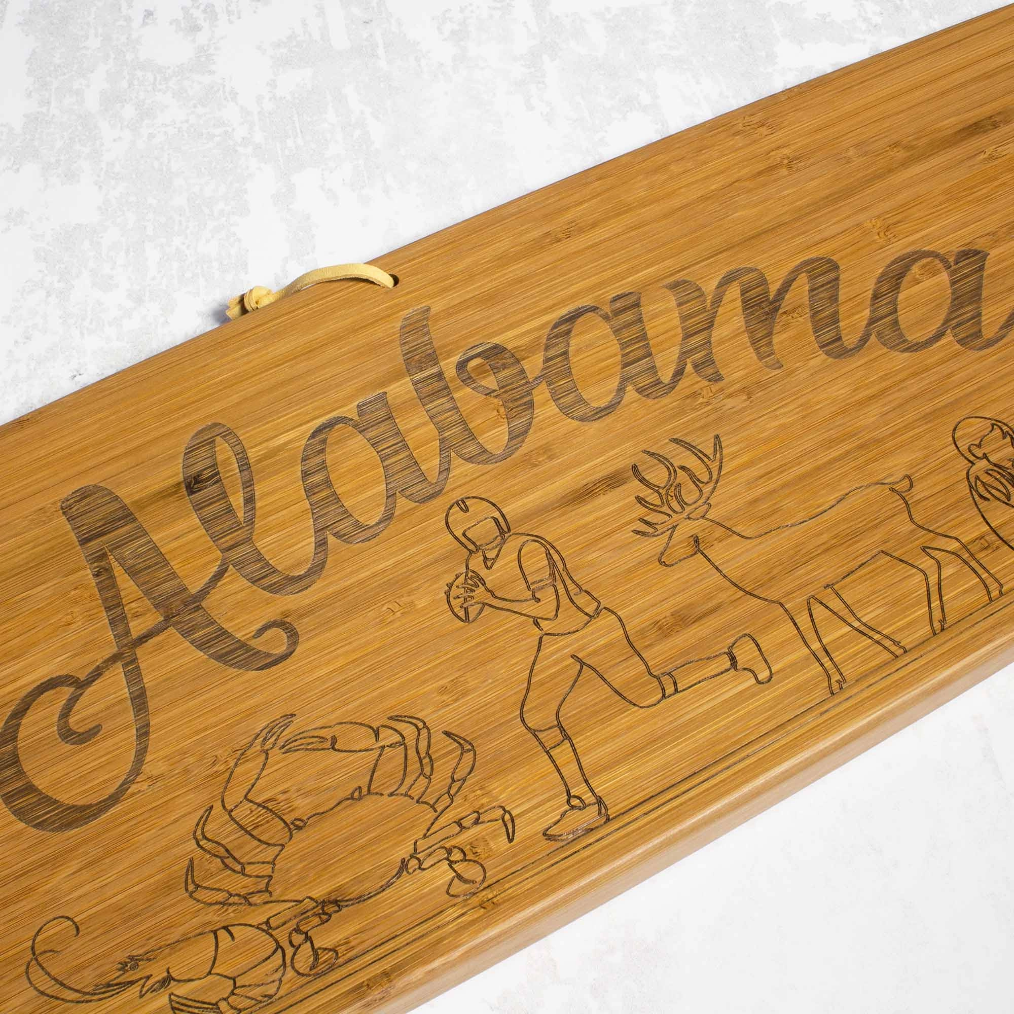 Alabama Engraved XL Charcuterie Board, 30" x 8-1/2"