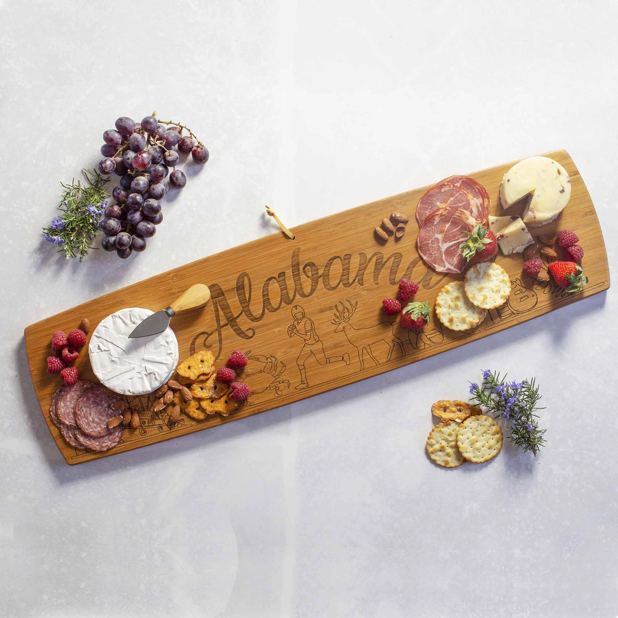 Alabama Engraved XL Charcuterie Board, 30" x 8-1/2"