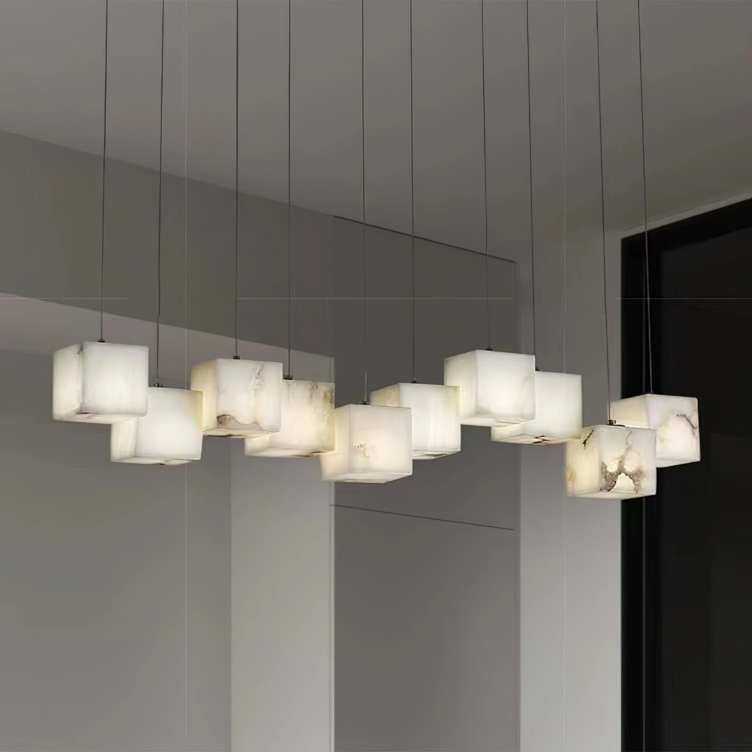 Alabaster Box Chandelier