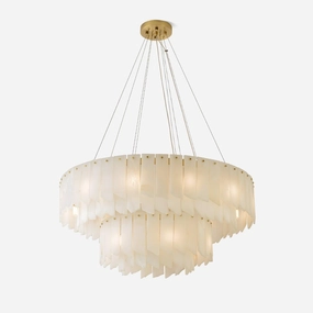 Alabaster Cascade Tiered Chandelier chandelier,ceiling light,decorative lighting