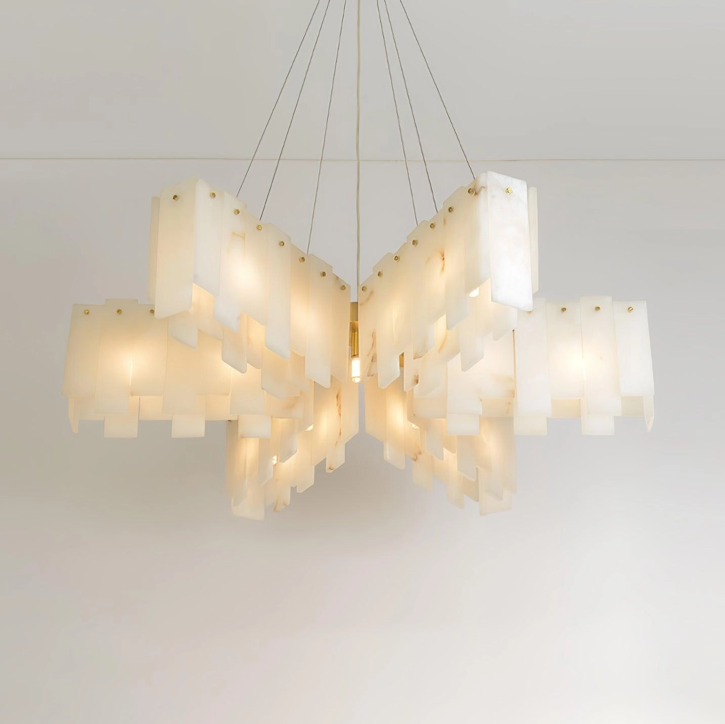 Alabaster Cascade Tiered Chandelier