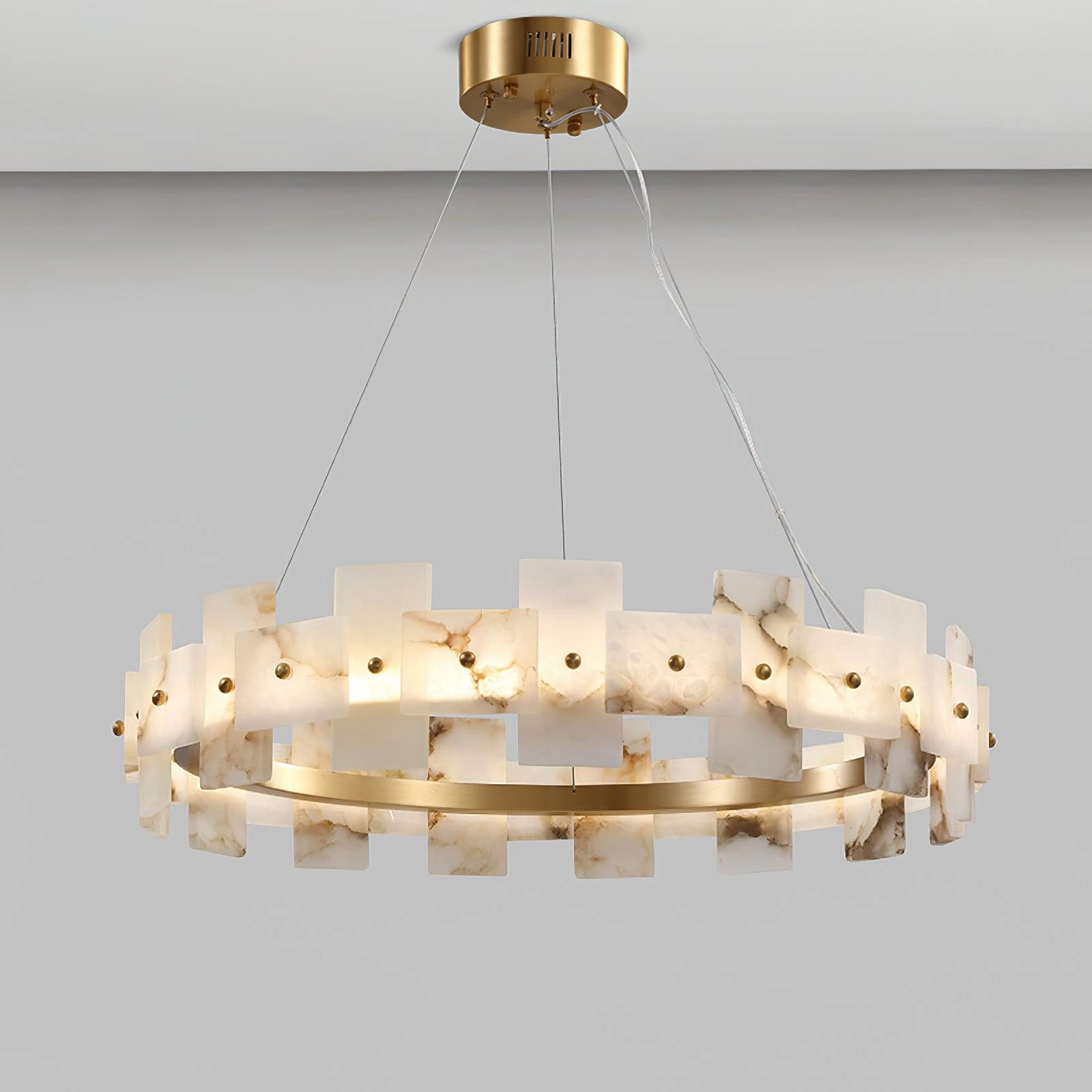 Alabaster Halo Chandelier