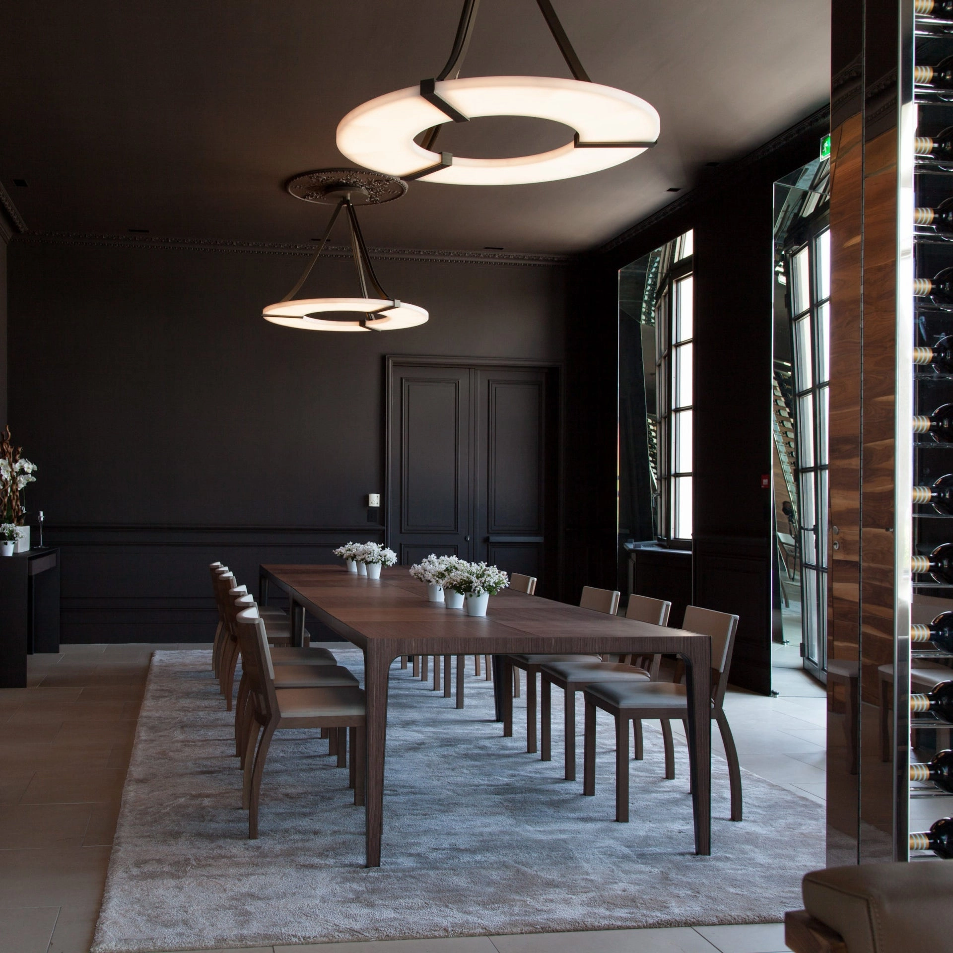 Alabaster Halo Pendant Light