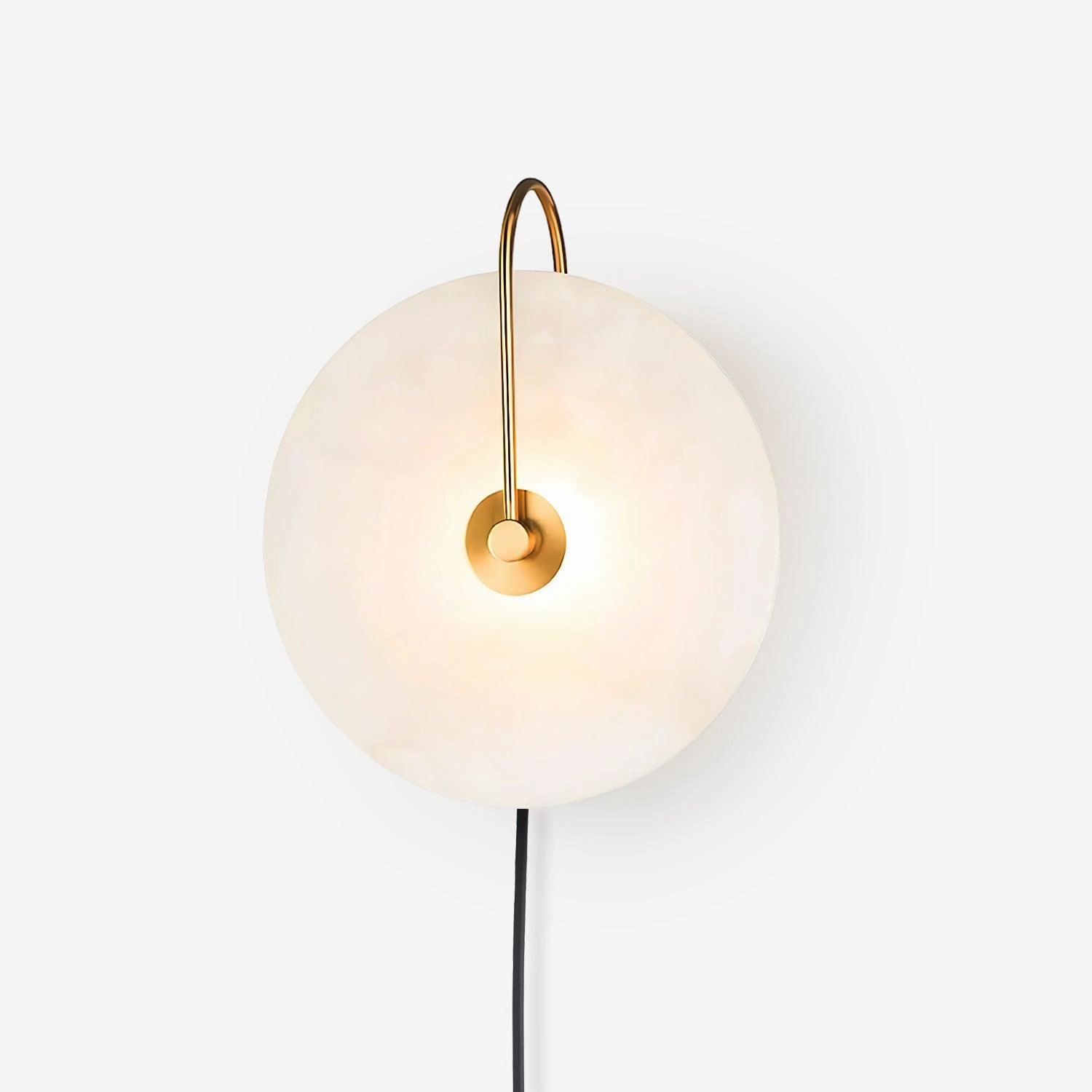 Alabaster LED Plug-In Wall Lamp