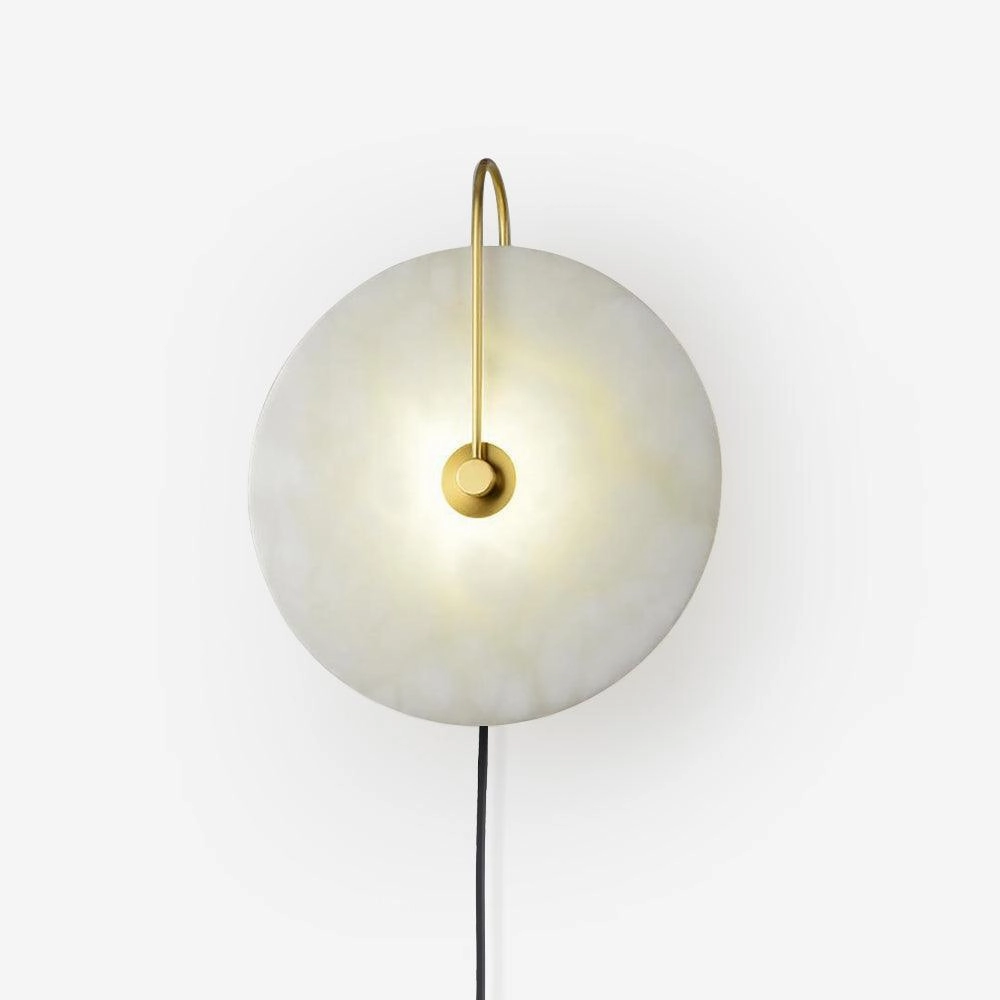Alabaster LED Plug-In Wall Lamp