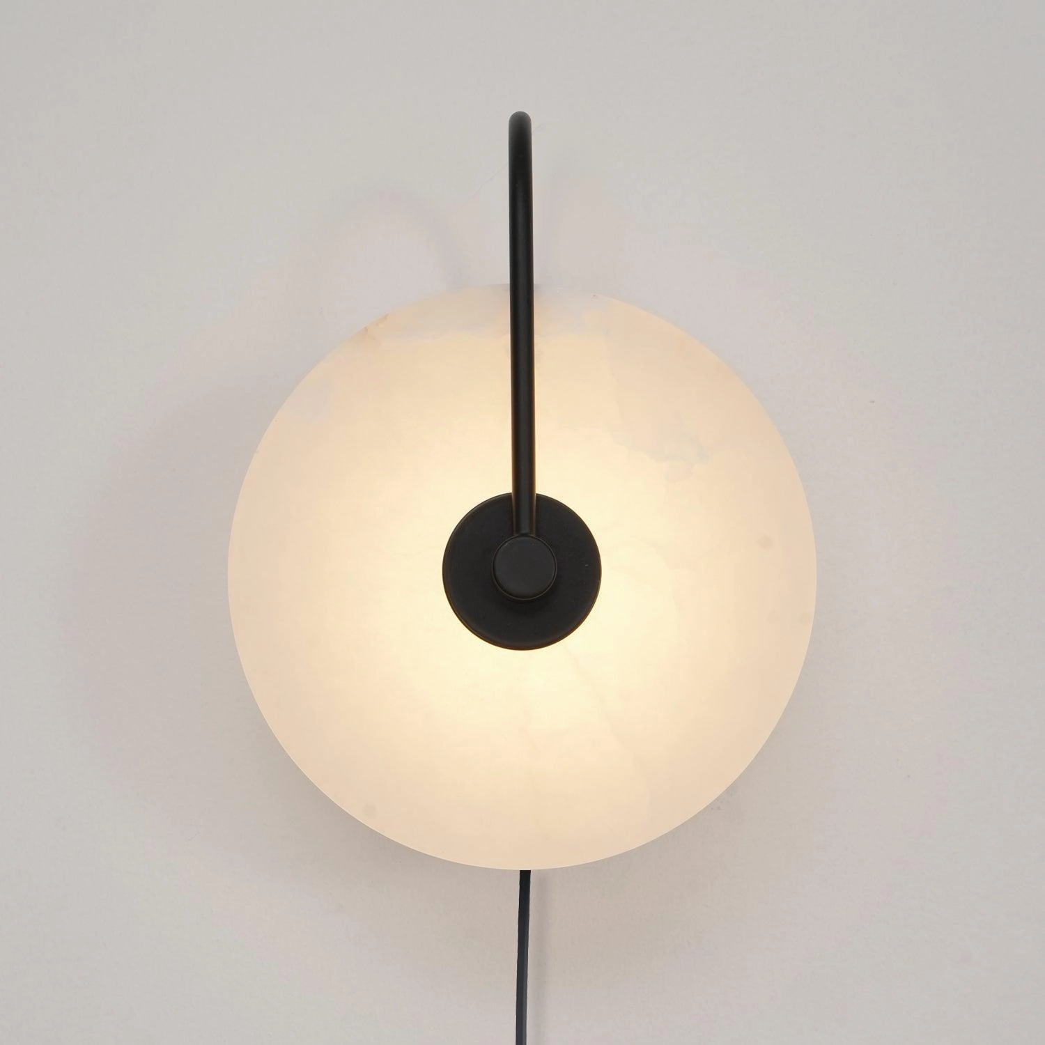 Alabaster LED Plug-In Wall Lamp