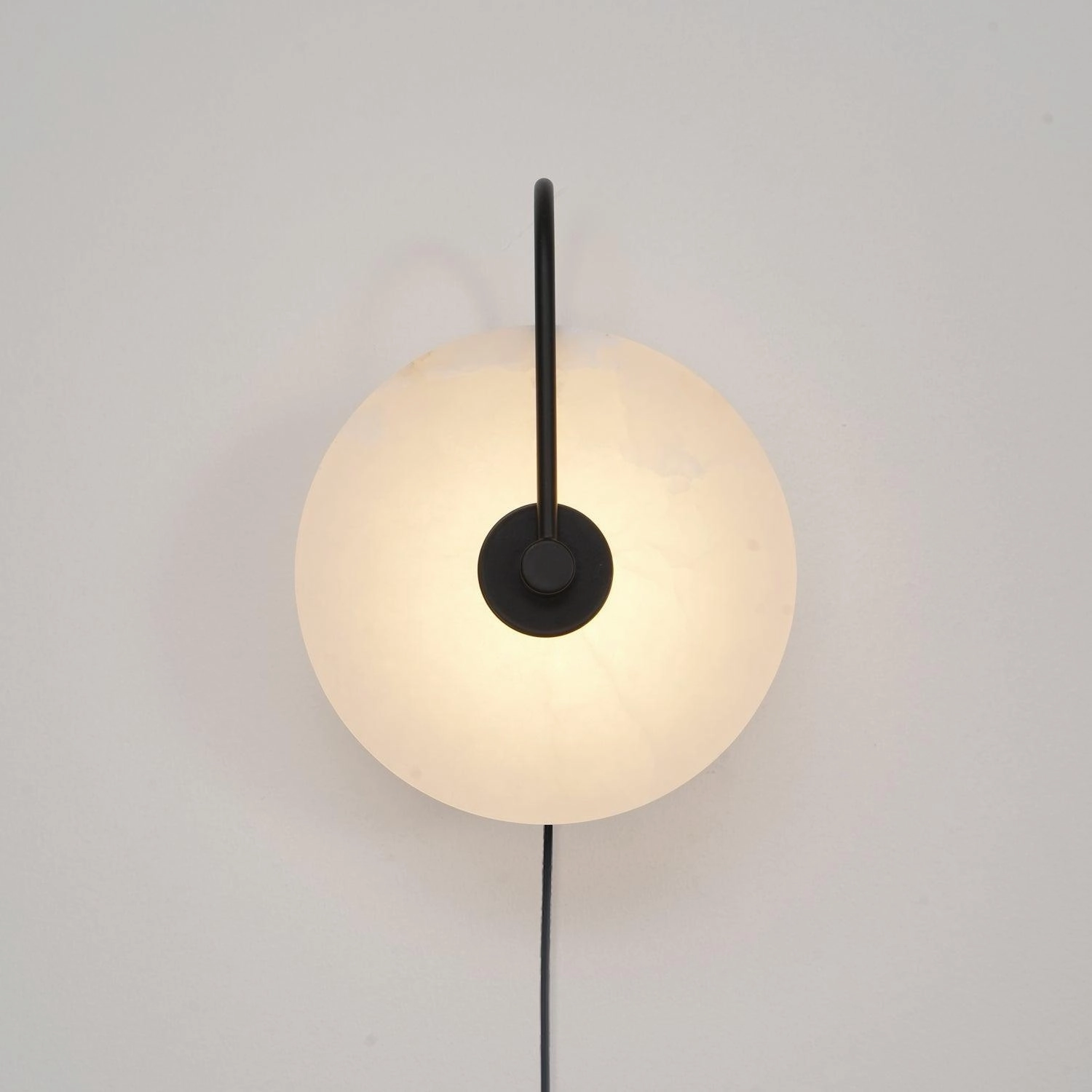 Alabaster LED Plug-In Wall Lamp