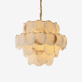 Alabaster Shell Brass Chandelier chandelier,ceiling light,decorative lighting