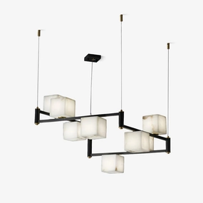 Alabaster Square Box Chandelier chandelier,ceiling light,decorative lighting