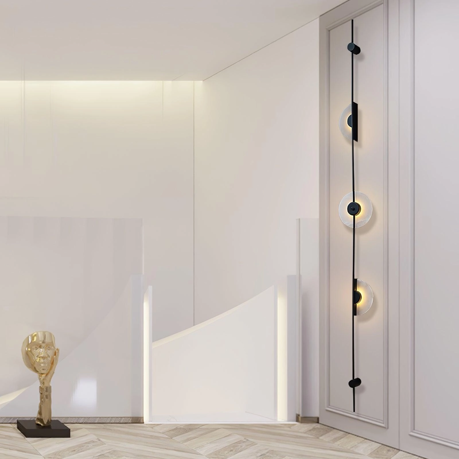 Alabaster Vertical Plug-in Wall Sconce