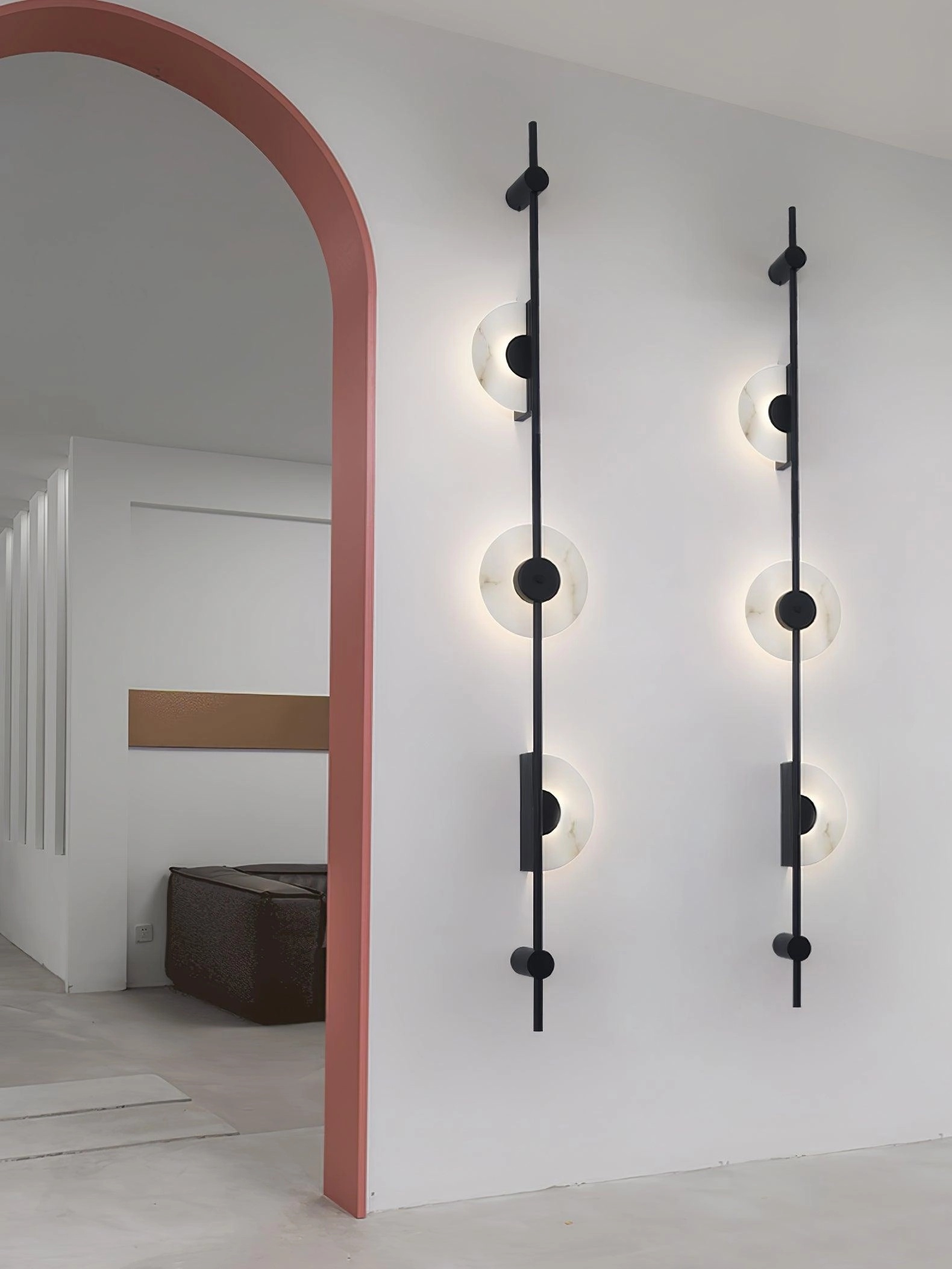 Alabaster Vertical Plug-in Wall Sconce