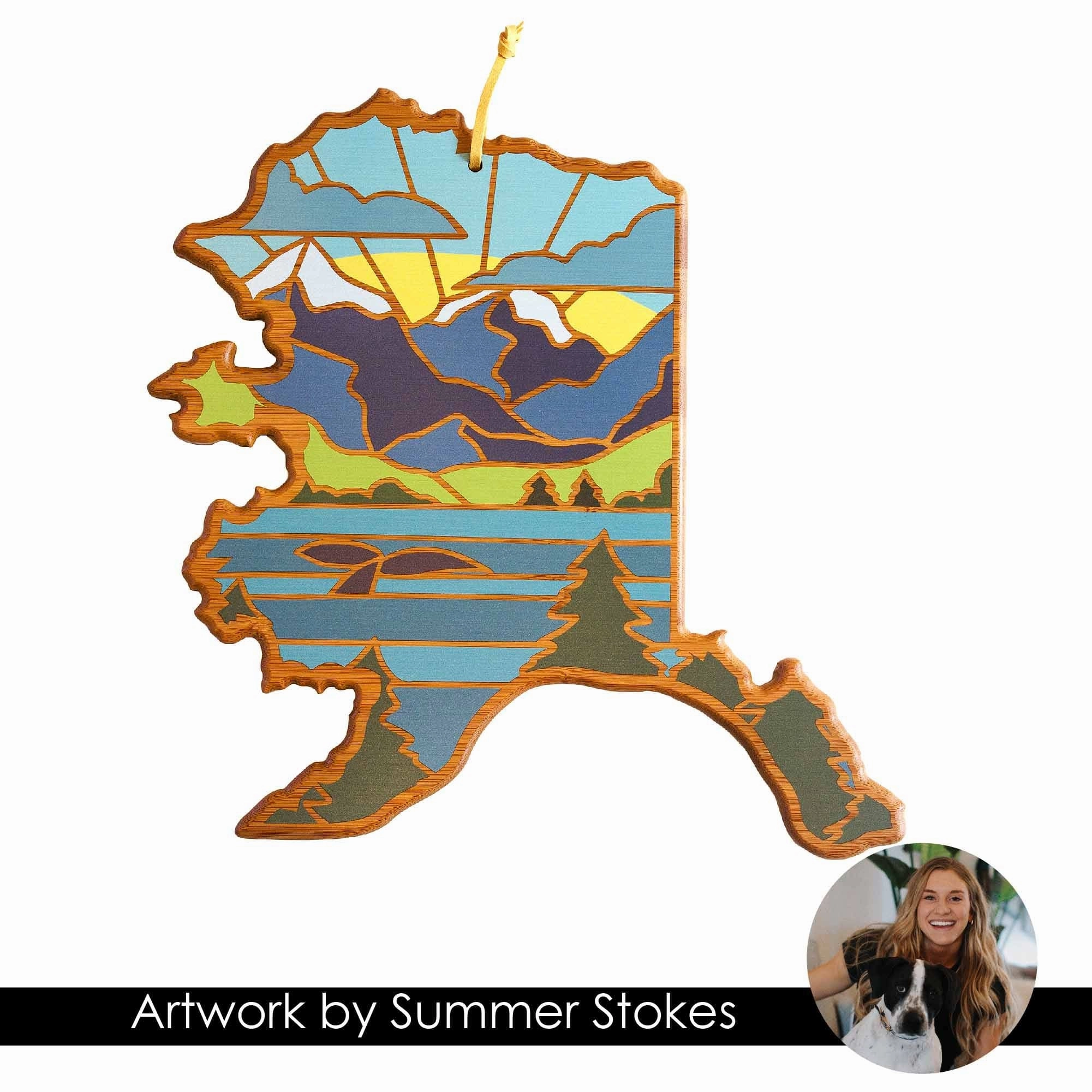Alaska Cutting Board with Artwork by Summer Stokes