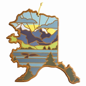 Alaska Cutting Board with Artwork by Summer Stokes cutting board,chopping board,kitchen tools