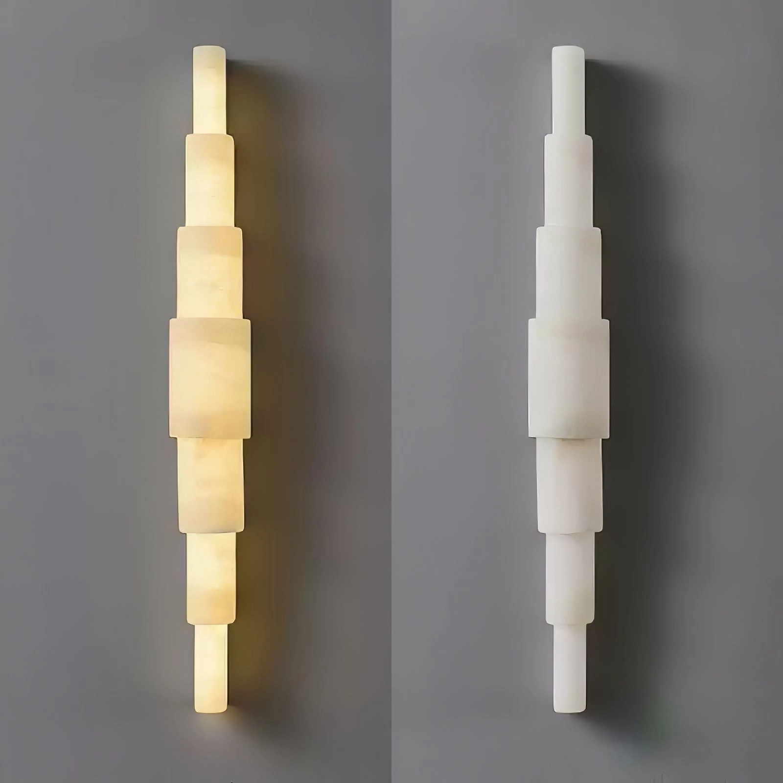 Alba Cascade Alabaster Wall Sconce