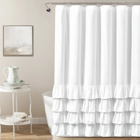 Allison Ruffle Shower Curtain shower curtain,bath curtain,bathroom decor