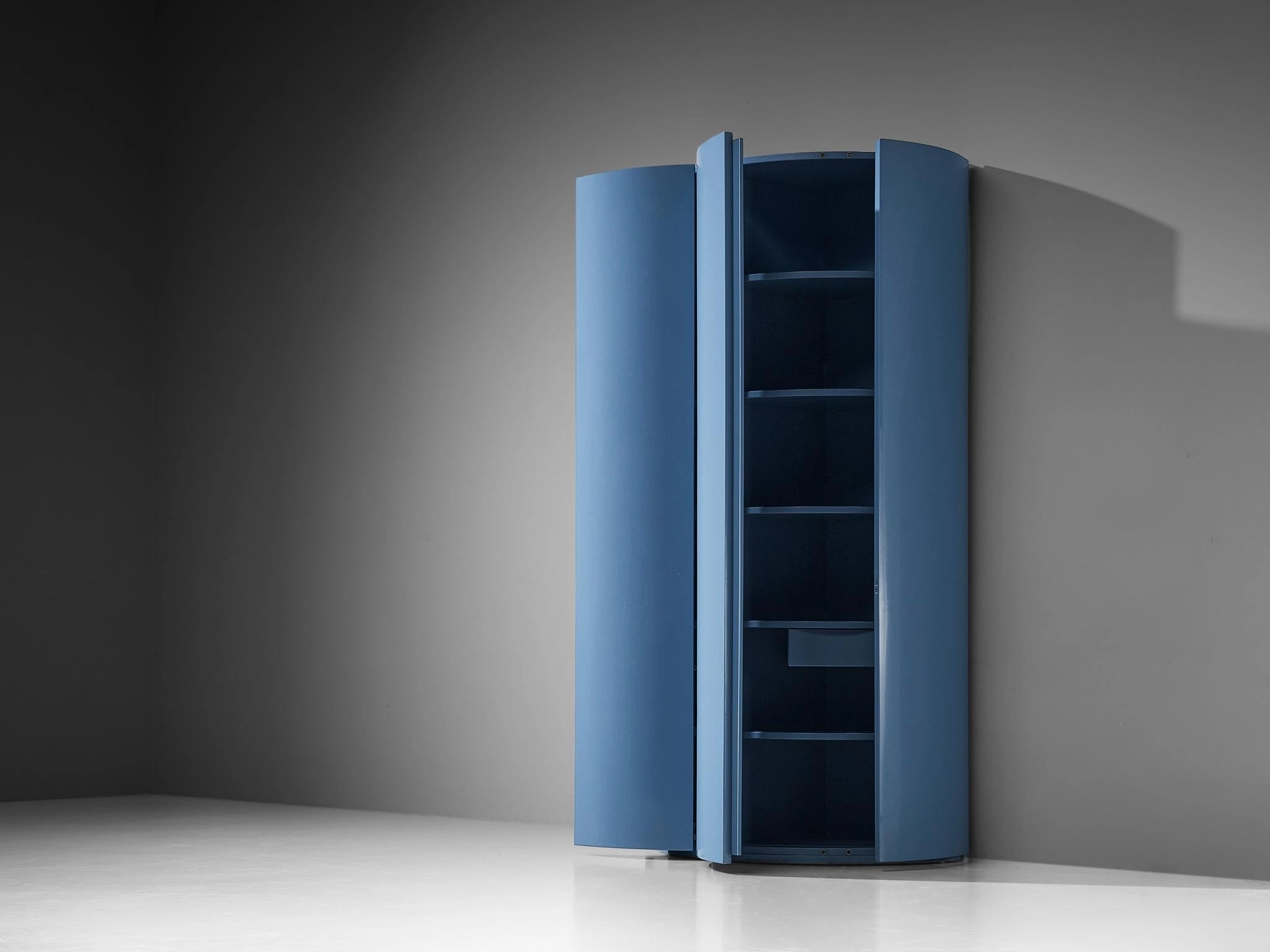 Ambrogio Tresoldi e Alberto Salvati Wardrobe Cabinet in Purple Blue Wood
