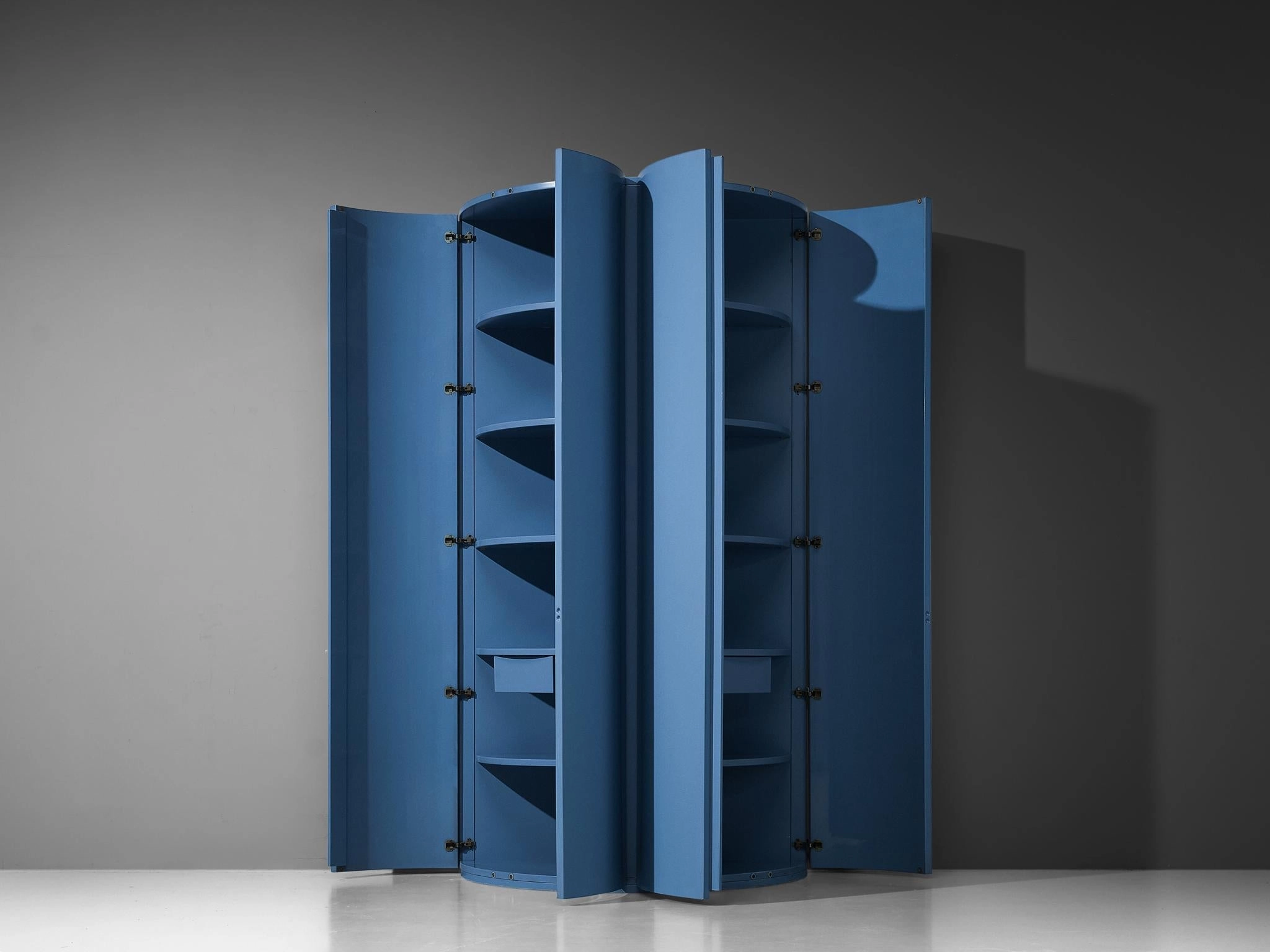 Ambrogio Tresoldi e Alberto Salvati Wardrobe Cabinet in Purple Blue Wood storage cabinet,organizer,furniture storage